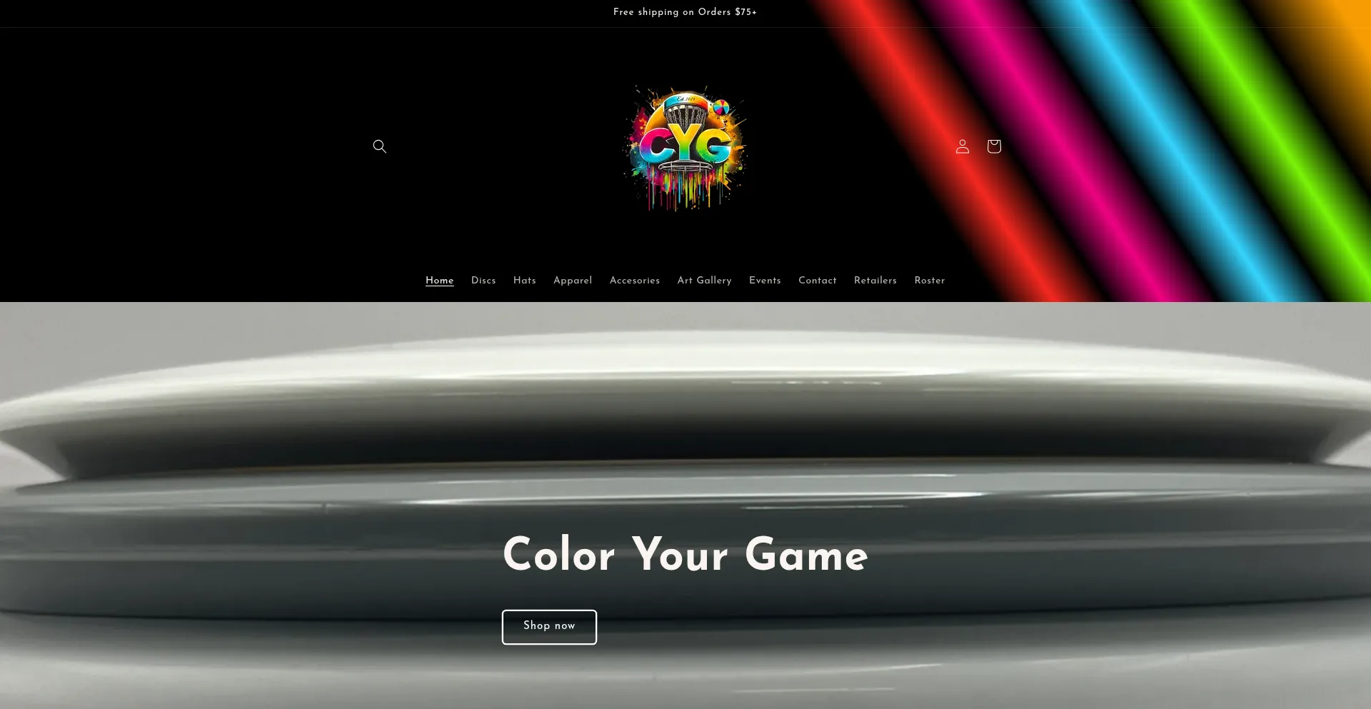 Website screenshot of Coloryourgame.shop