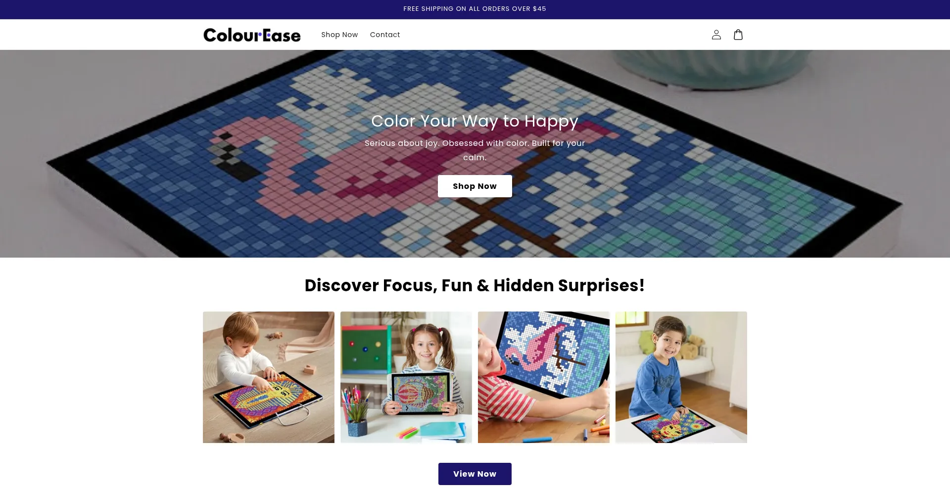 Website screenshot of Colourease.com