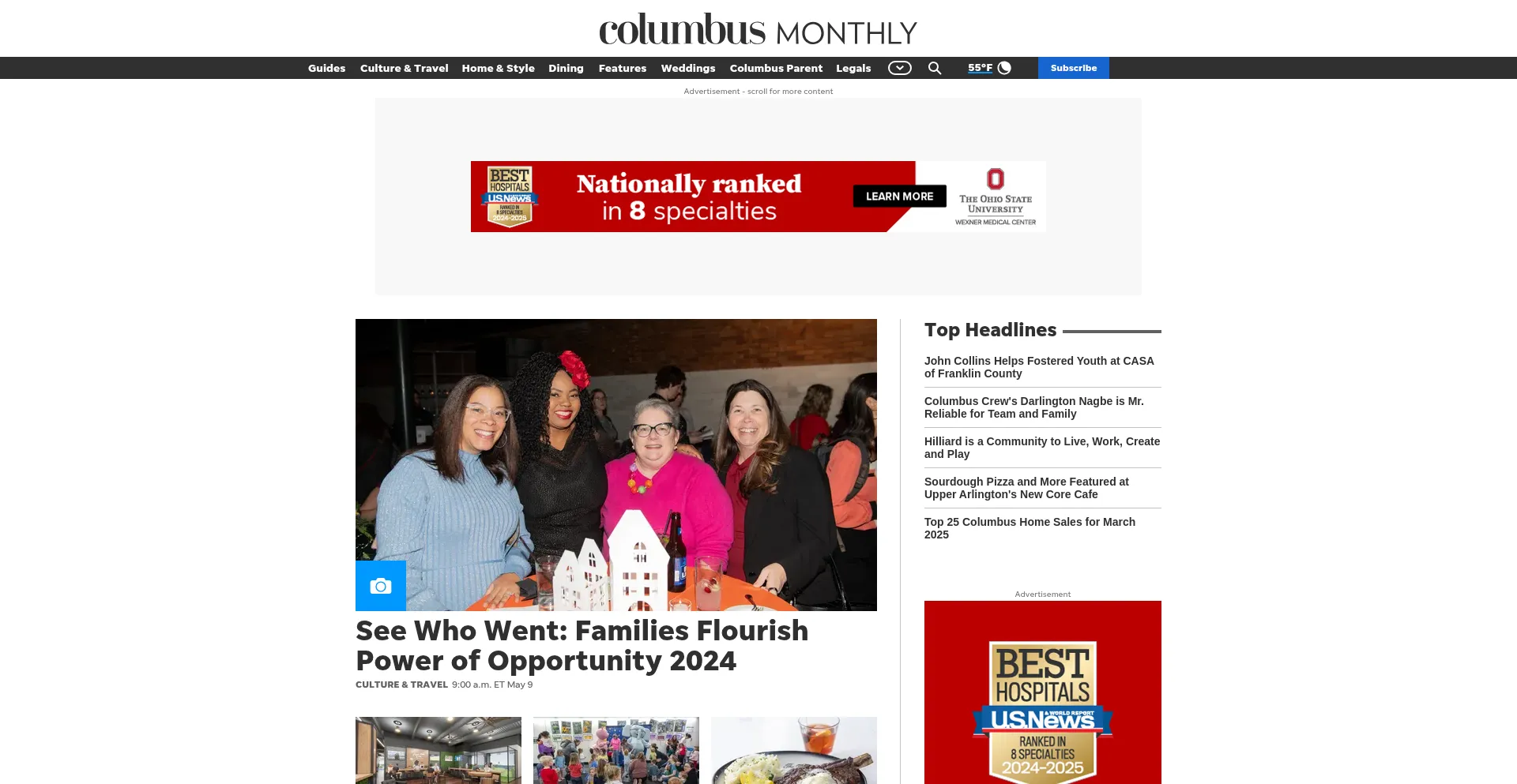 Website screenshot of Columbusmonthly.com