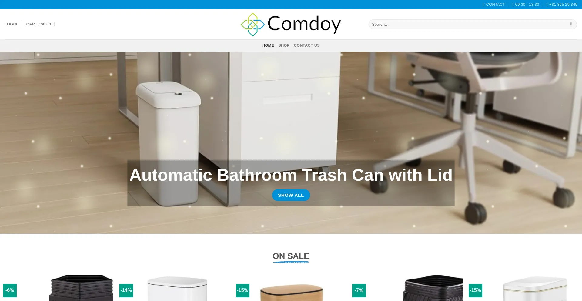 Website screenshot of Comdoy.com