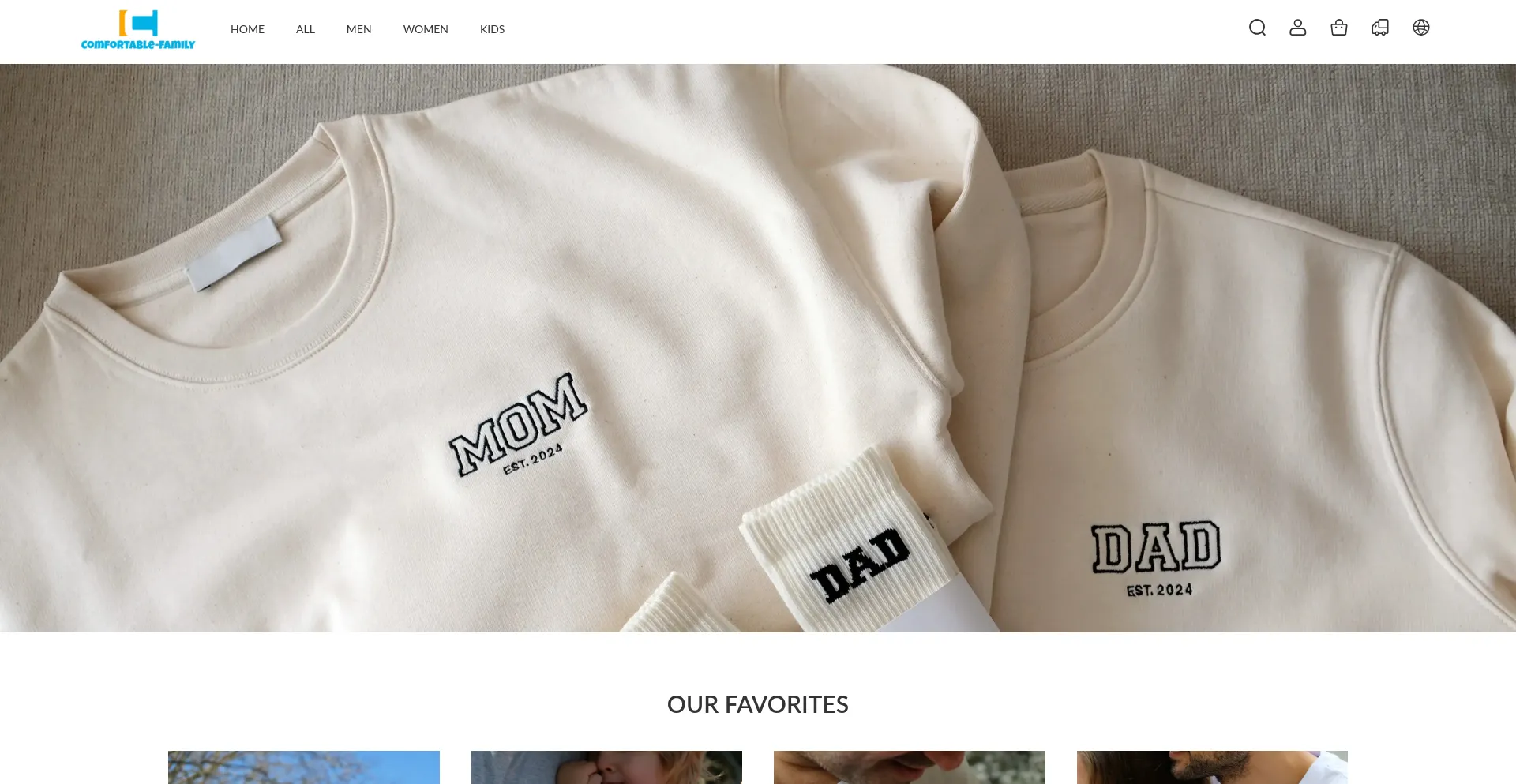 Website screenshot of Comfortablefamily.com