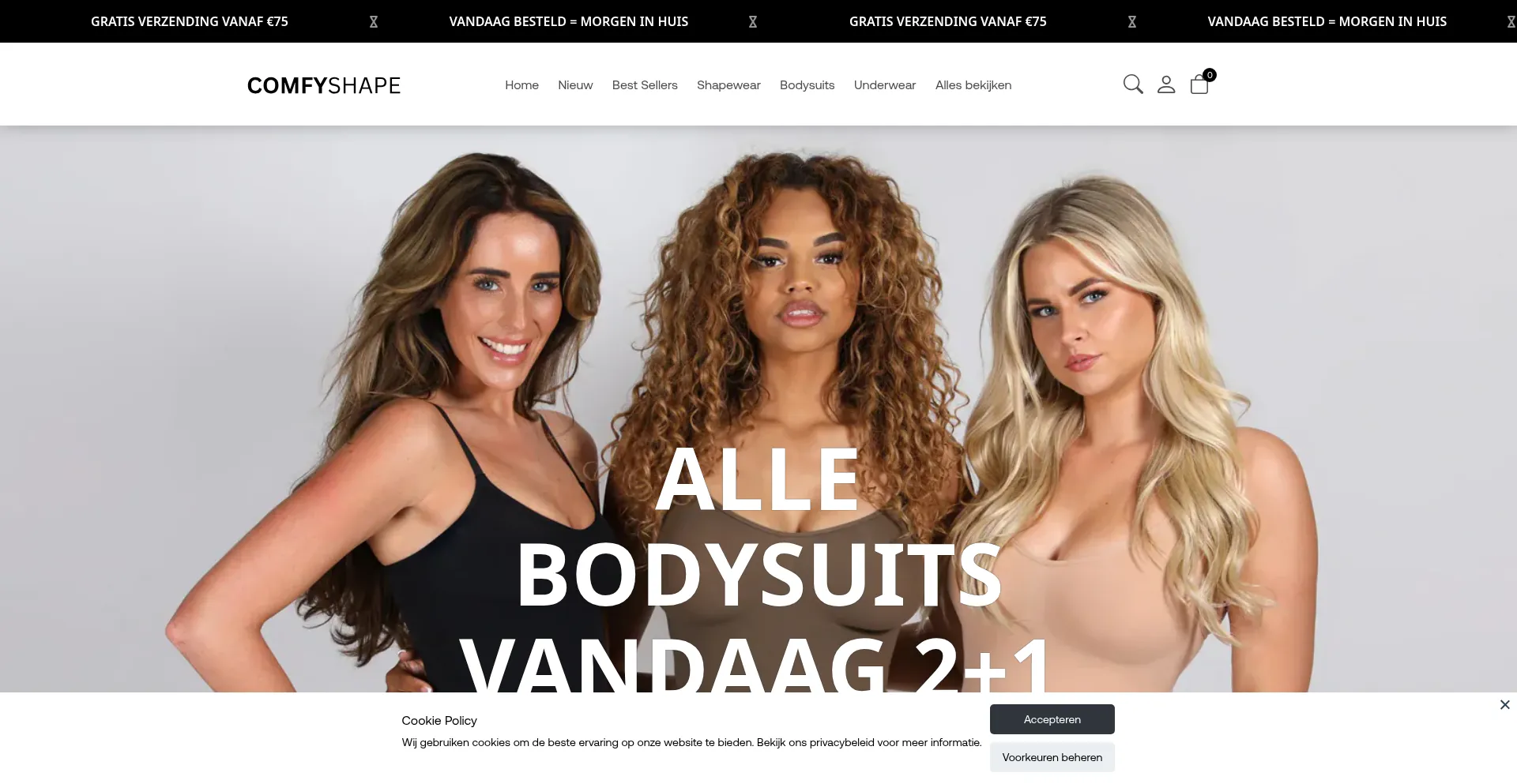 Comfyshape.nl Screenshot