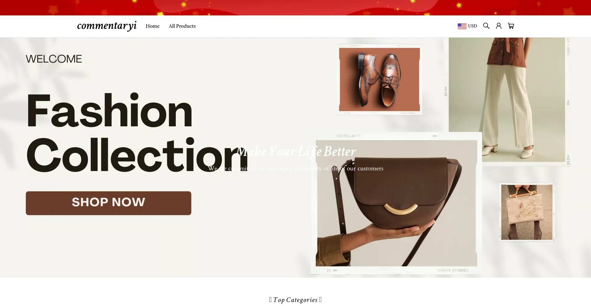 Website screenshot of Commentaryi.com