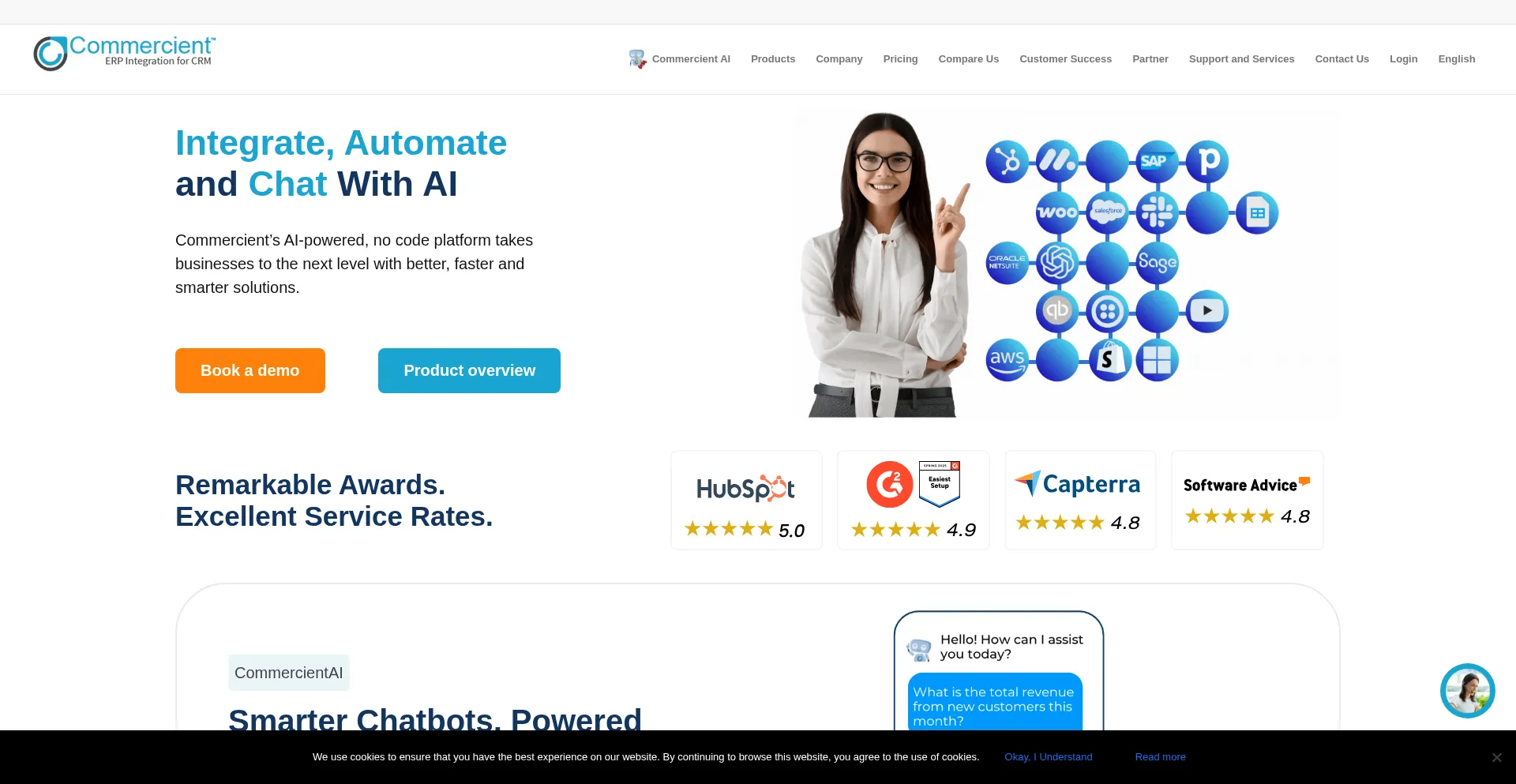Website screenshot of Commercient.com