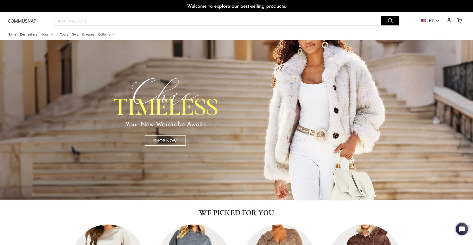 Website screenshot of Commusnap.com