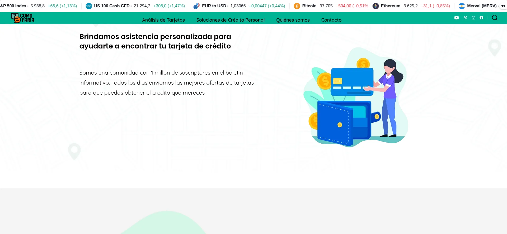Website screenshot of Comofaria.com.br