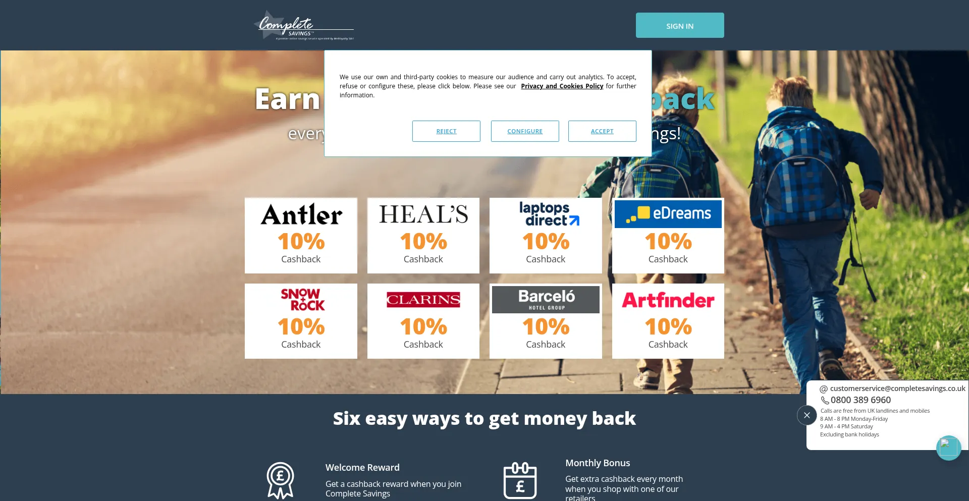Completesavings.co.uk Screenshot