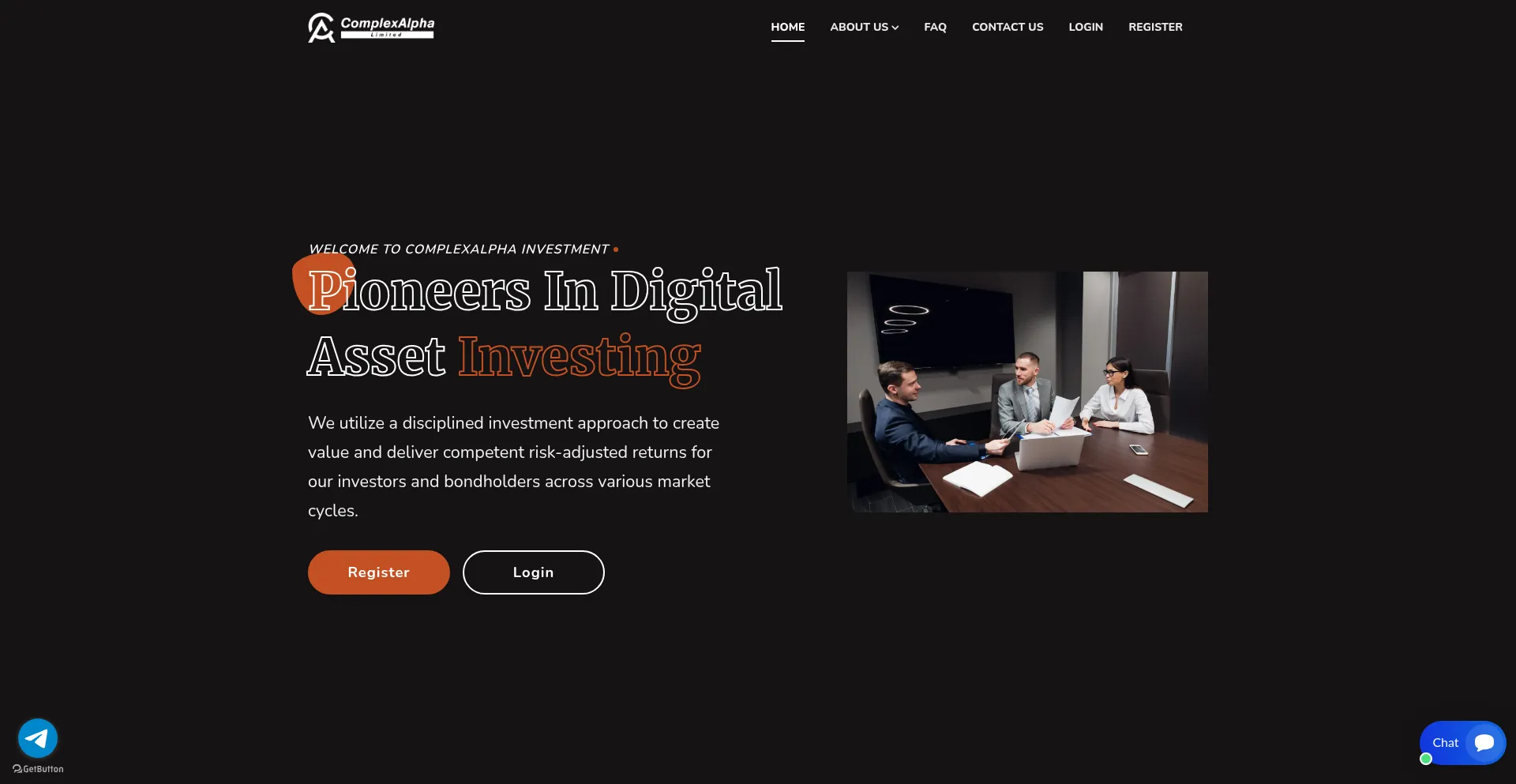 Website screenshot of Complexalpha.ltd