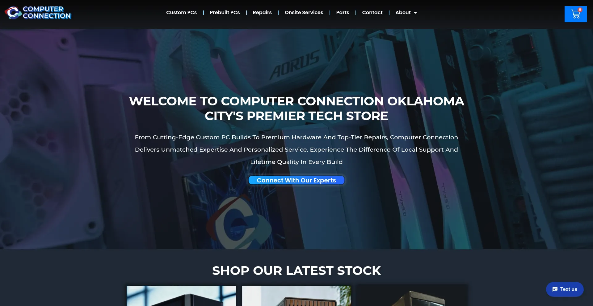 Website screenshot of Computerconnectionok.com