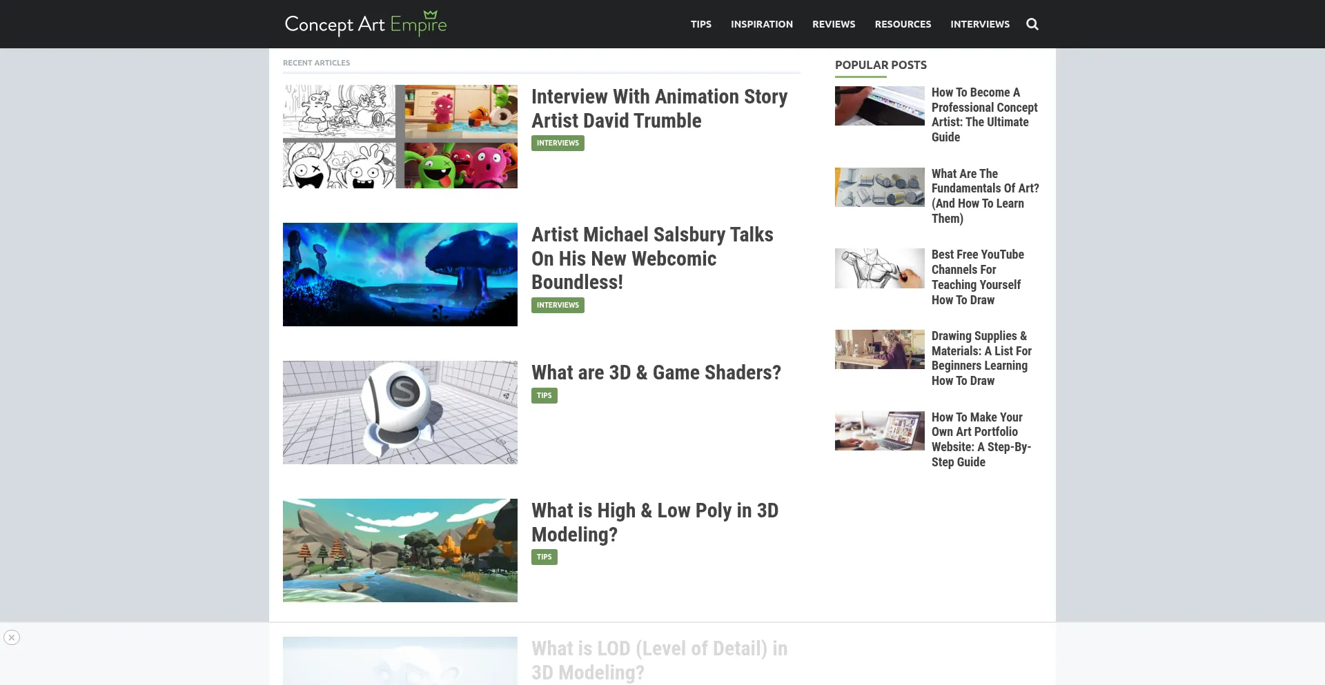 Conceptartempire.com Screenshot