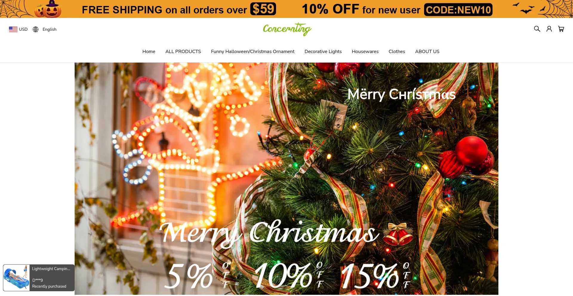 Website screenshot of Concernting.com