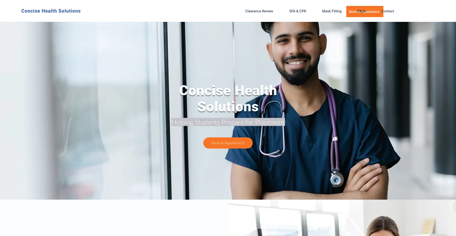 Website screenshot of Concisehealthsolutions.ca