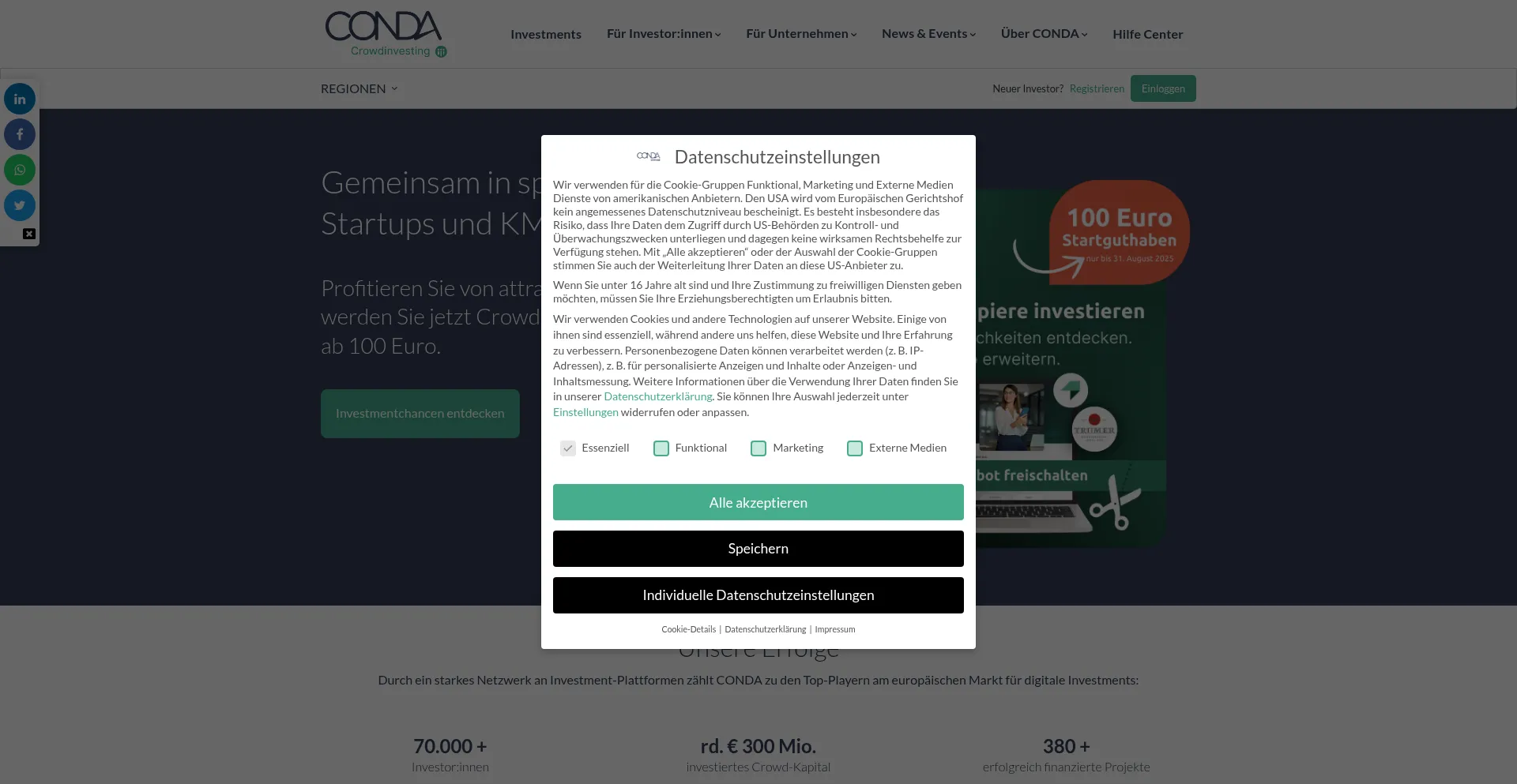 Conda.at Screenshot