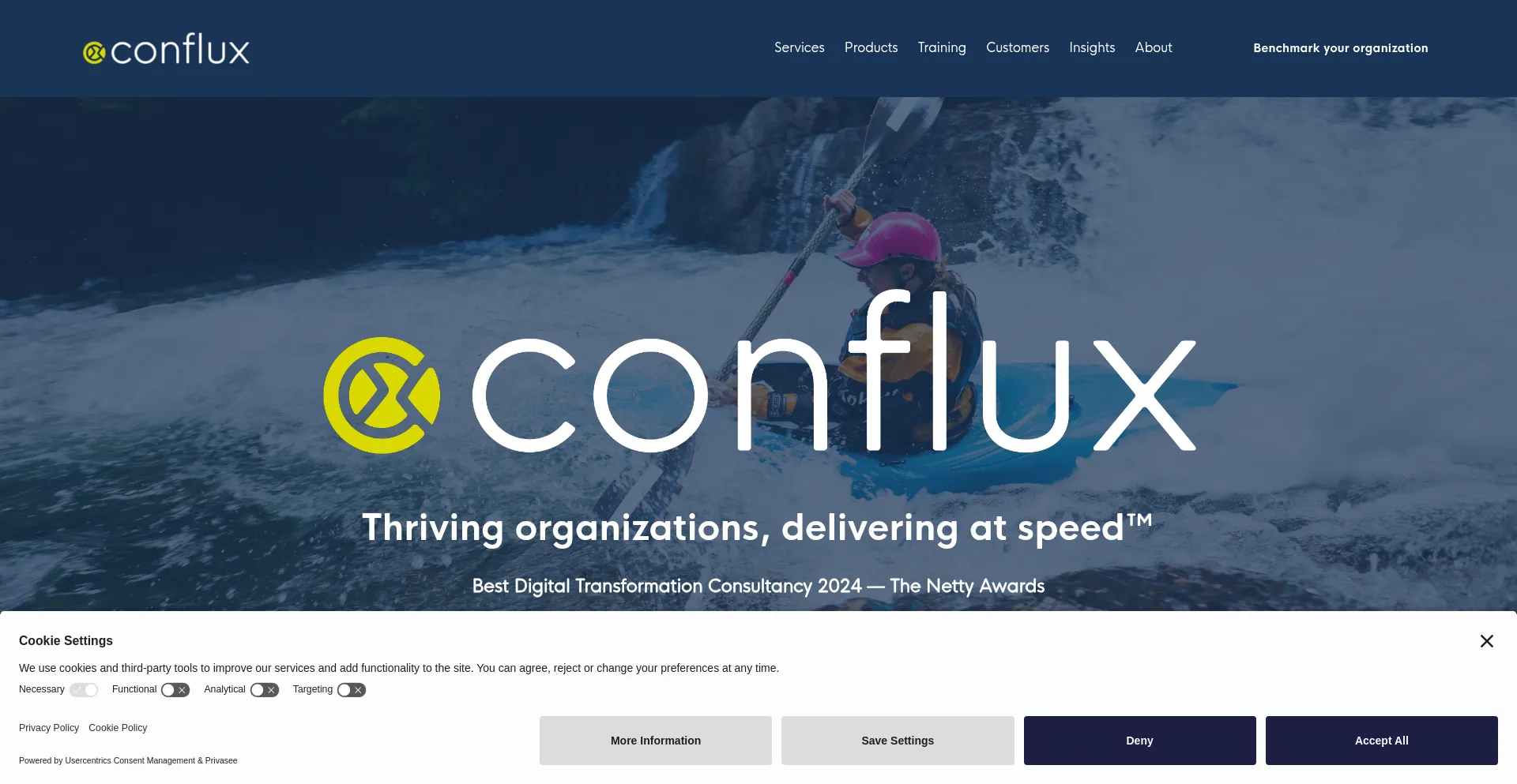 Website screenshot of Confluxhq.com