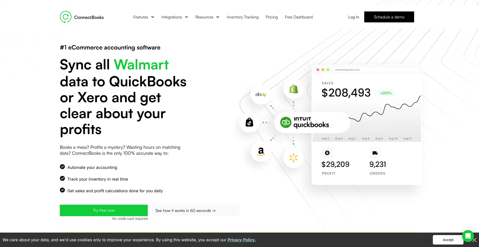 Website screenshot of Connectbooks.com