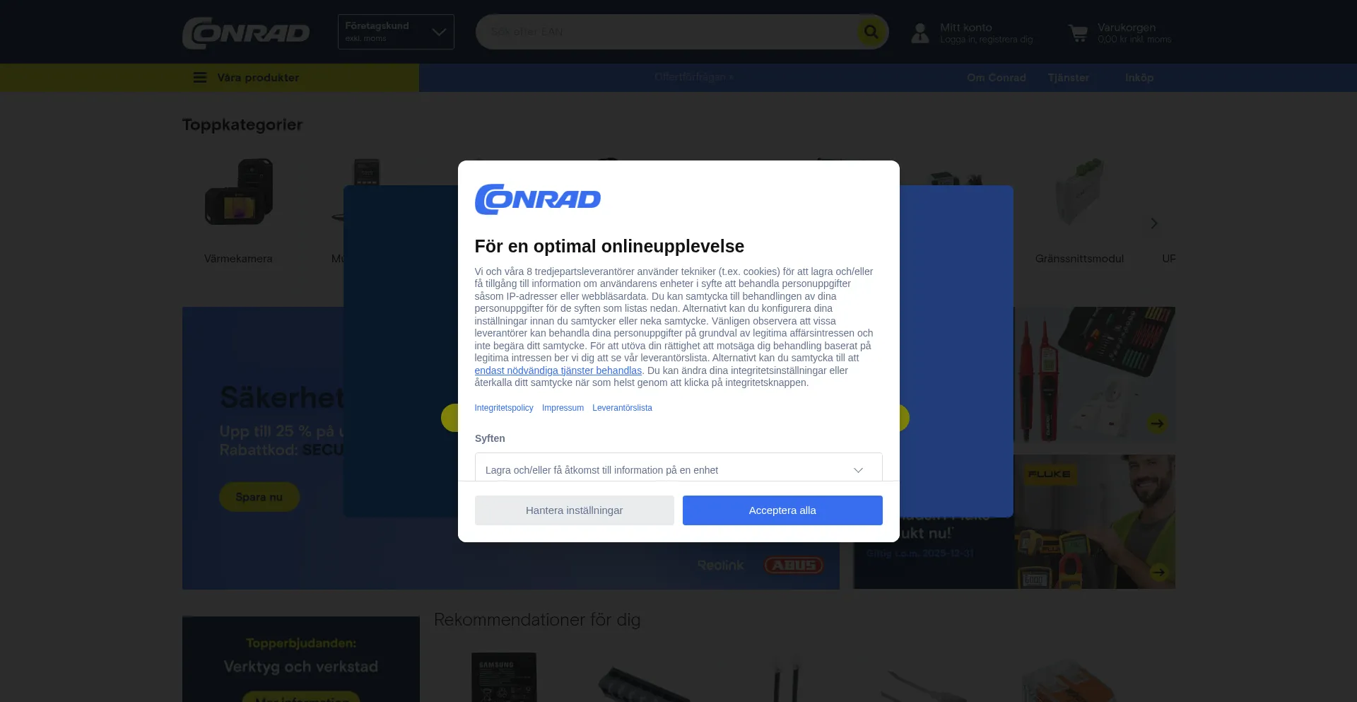 Conrad.se Screenshot