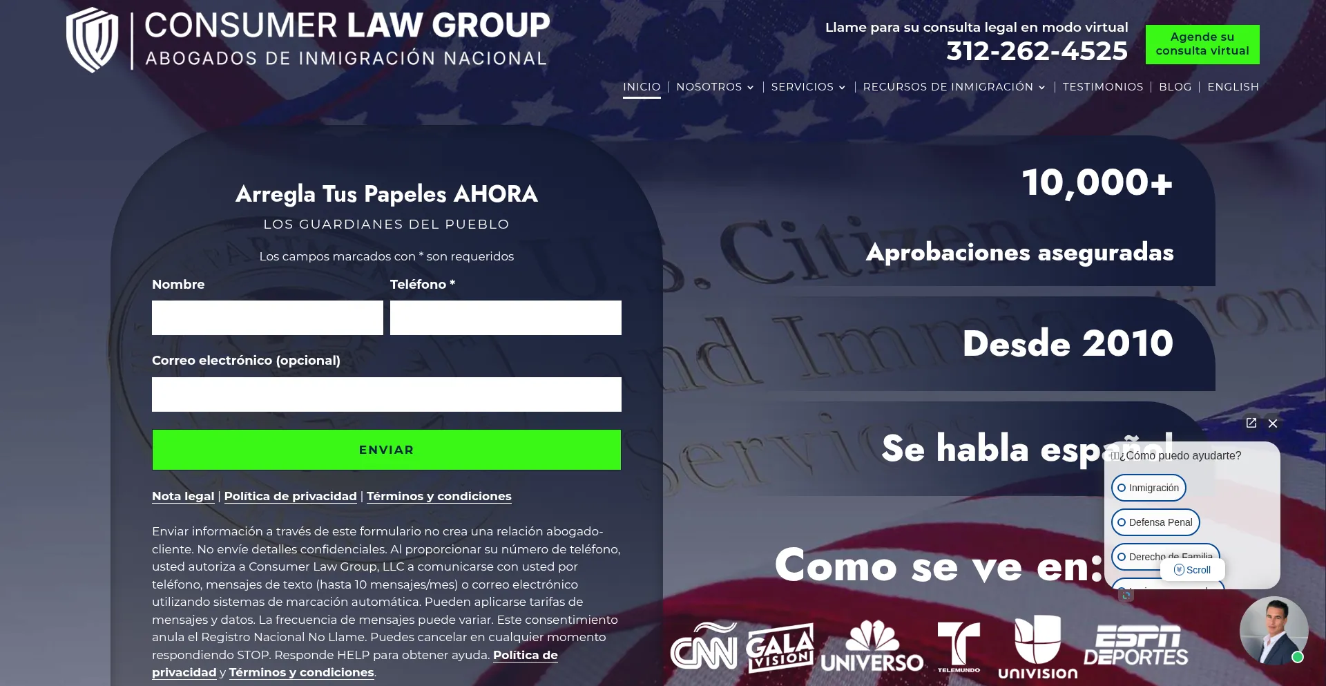 Consumerlaw.com Screenshot