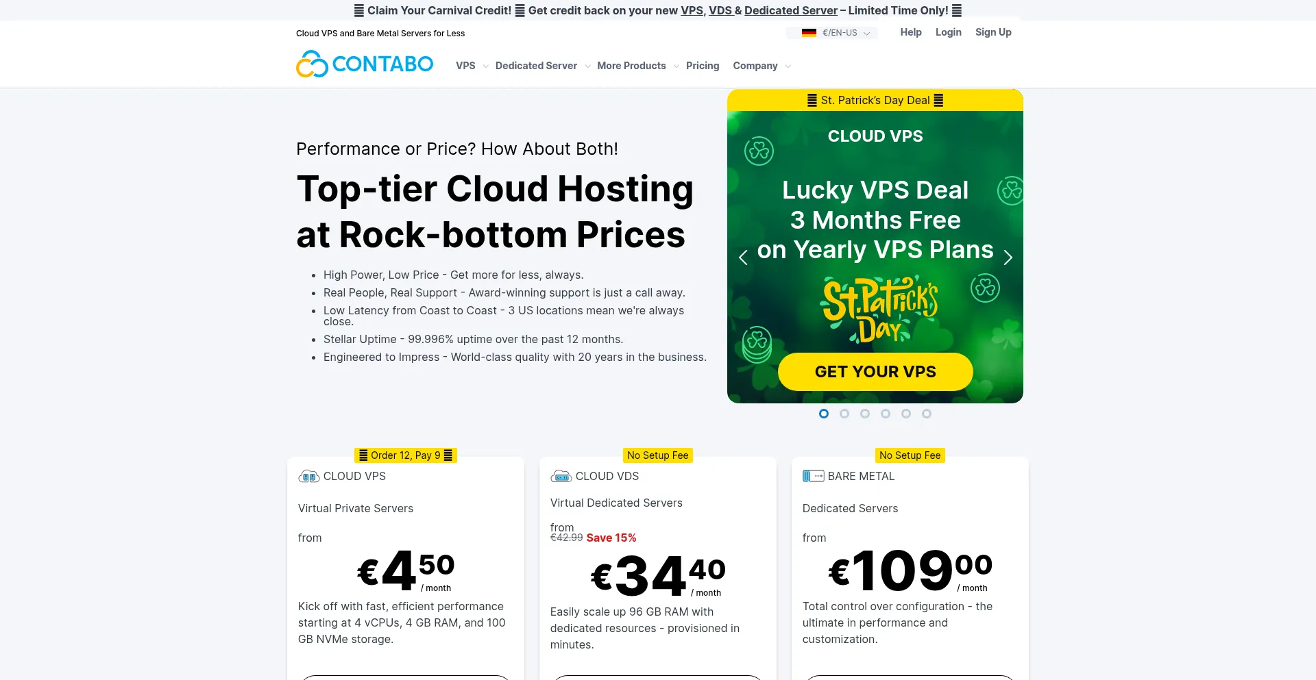 Contabo.com Screenshot