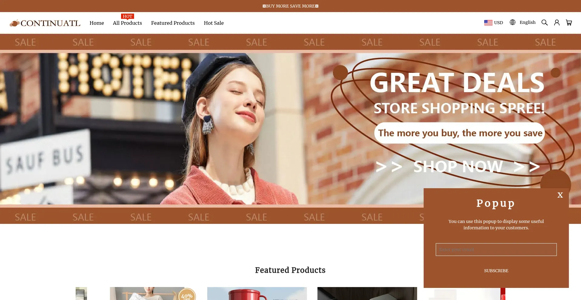 Website screenshot of Continuatl.com