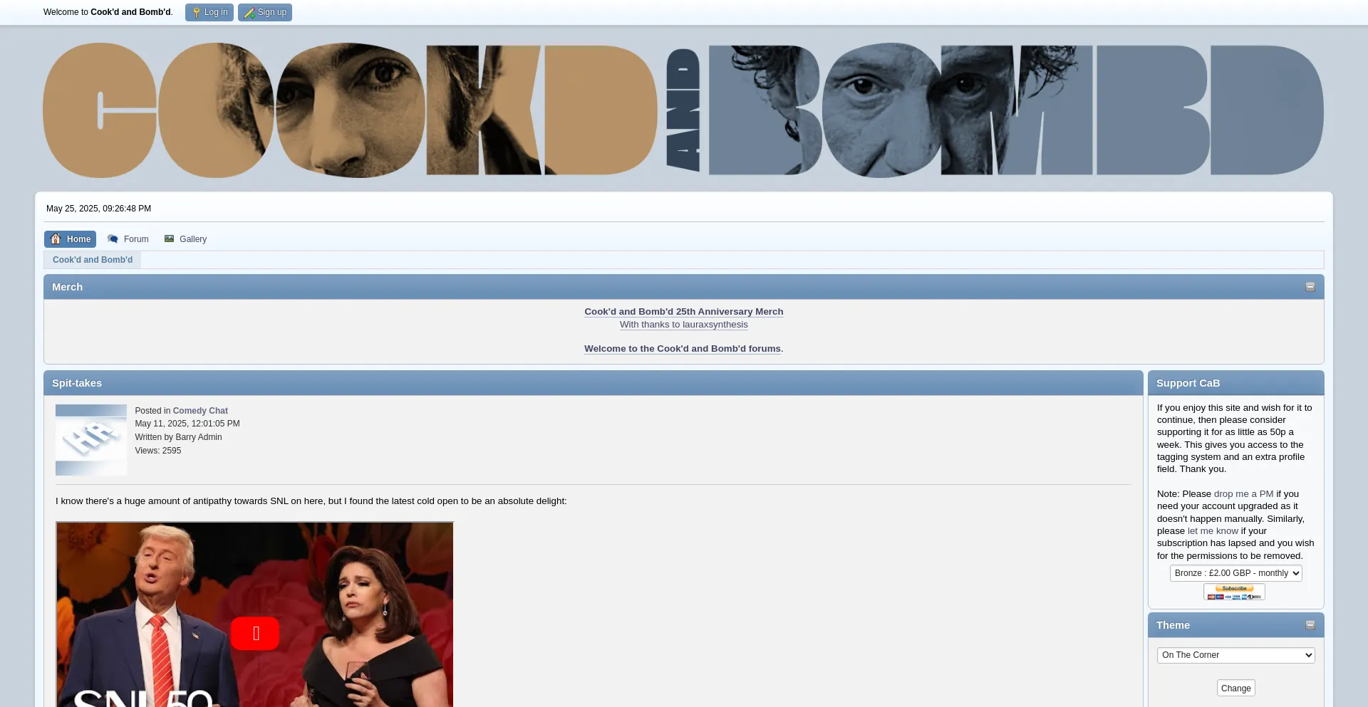 Website screenshot of Cookdandbombd.co.uk