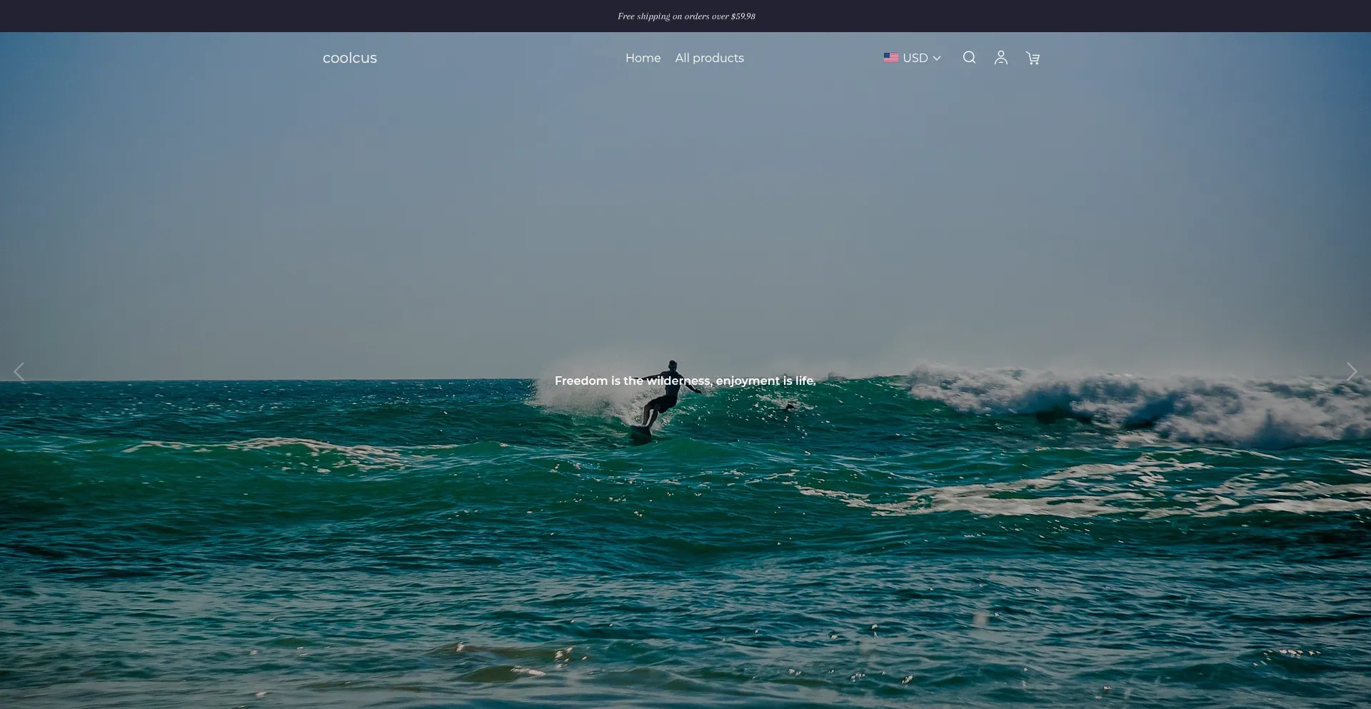 Website screenshot of Coolcus.com