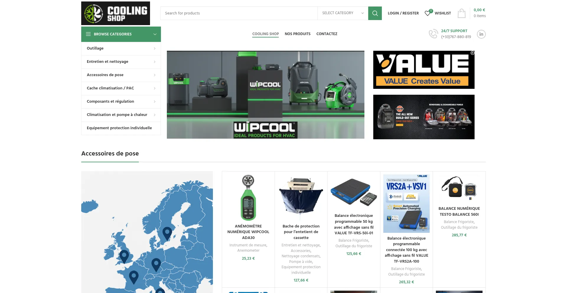 Website screenshot of Cooling-shop.com