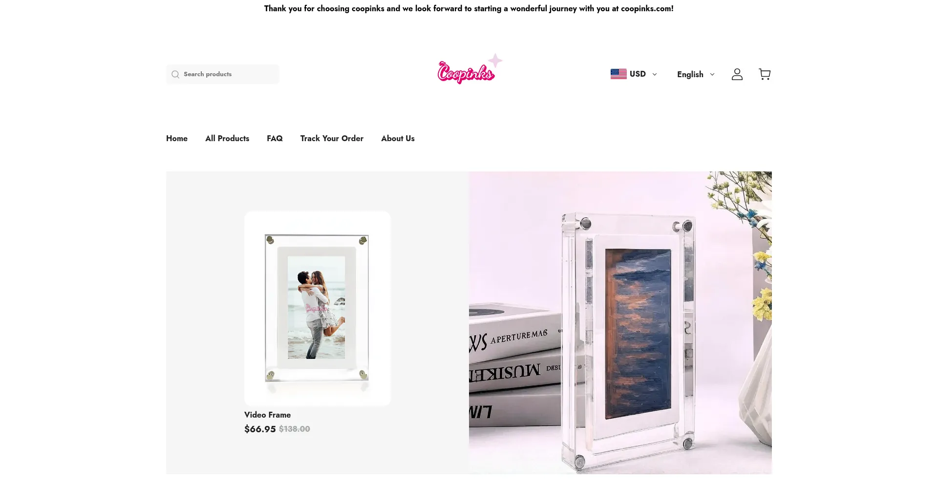 Website screenshot of Coopinks.com