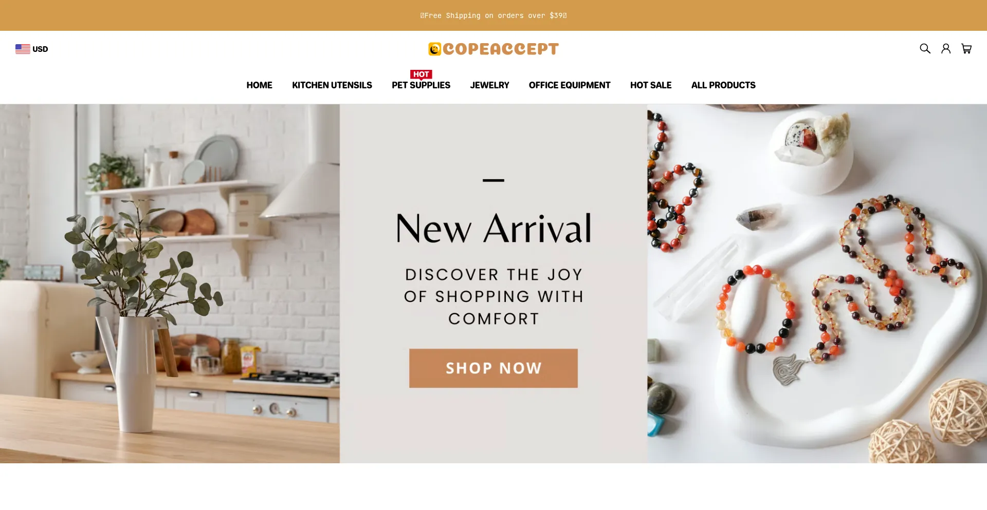 Website screenshot of Copeaccept.com