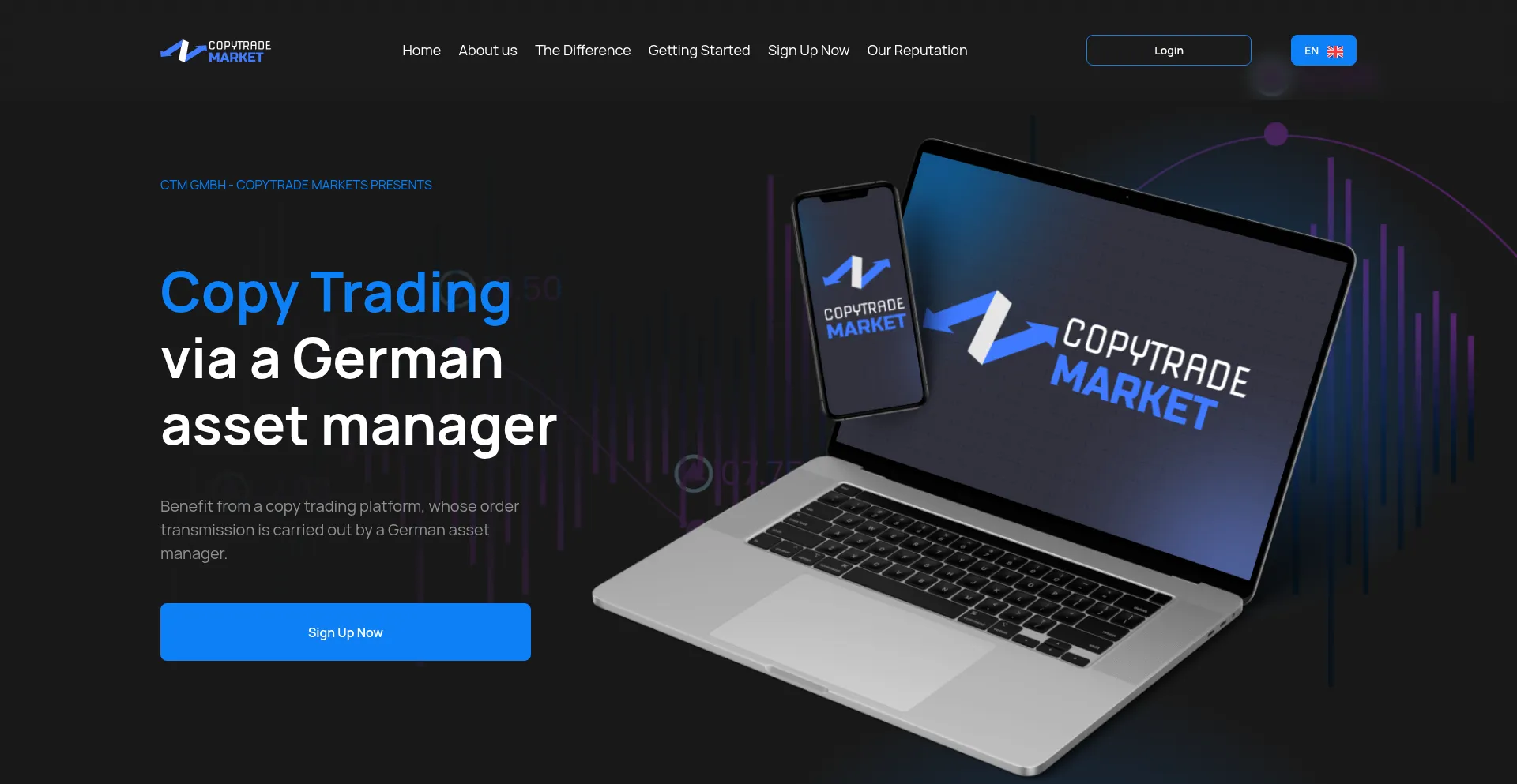 Website screenshot of Copytrade-market.de