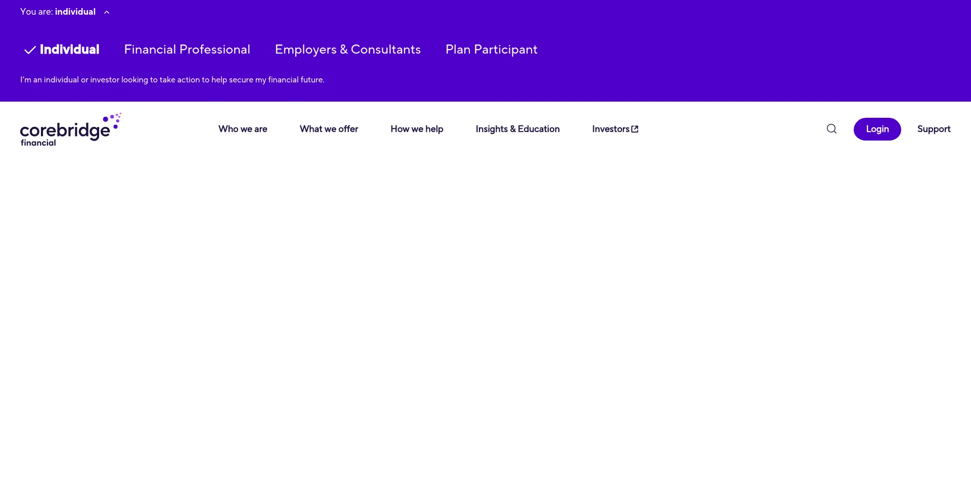 Corebridgefinancial.com Screenshot