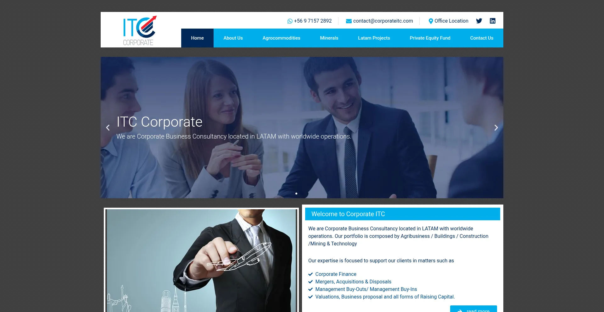 Website screenshot of Corporateitc.com
