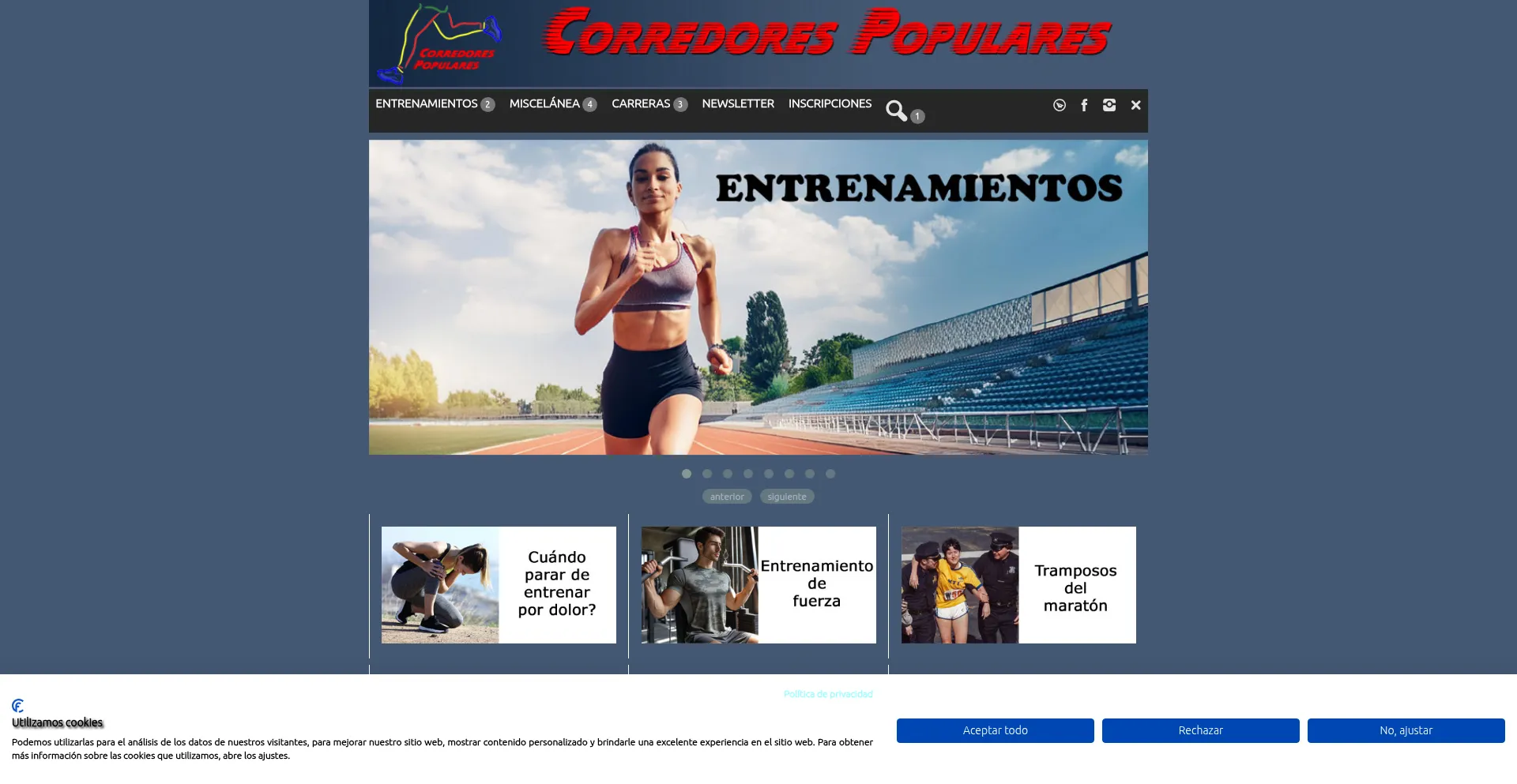 Corredorespopulares.es Screenshot