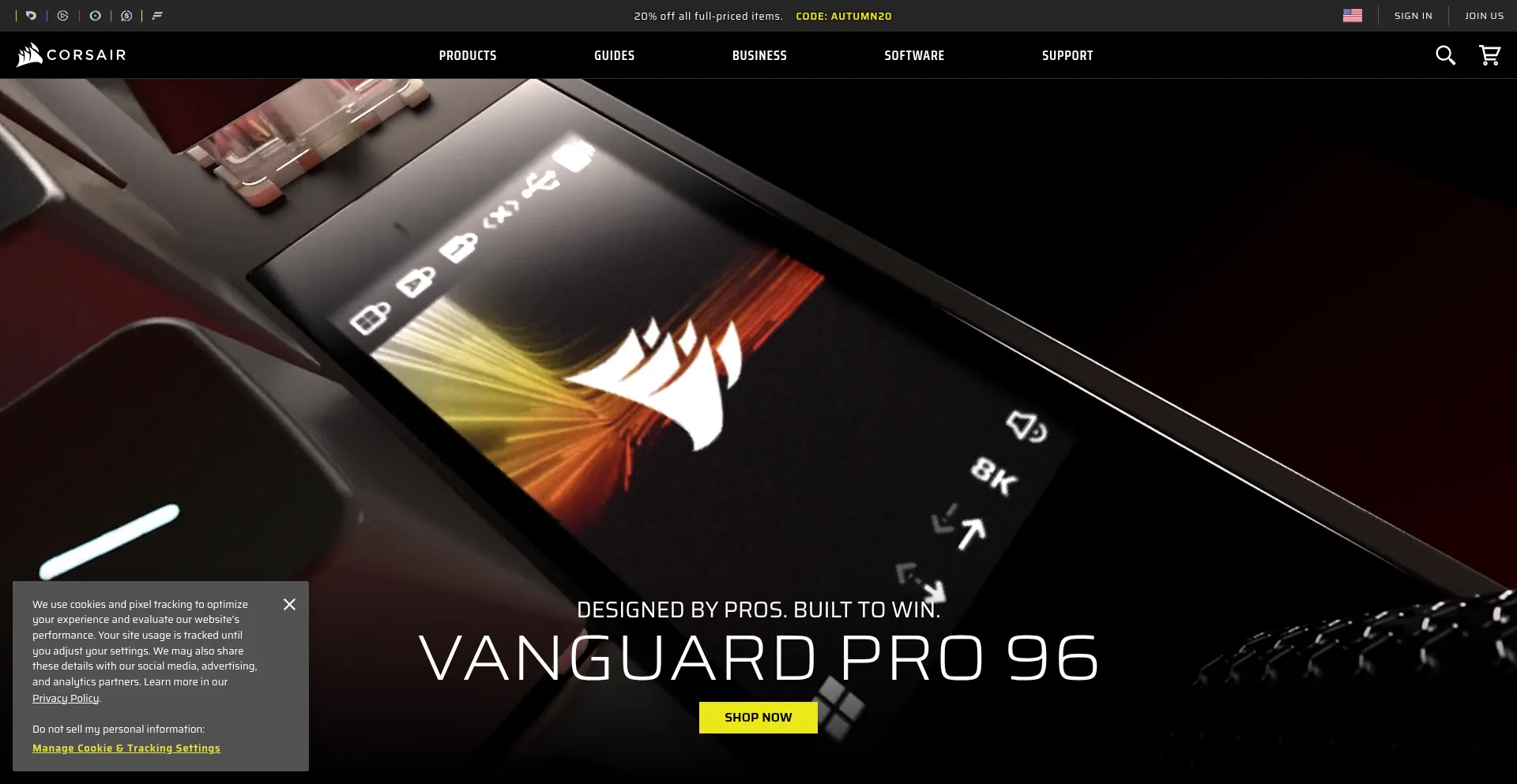 Corsair.com Screenshot