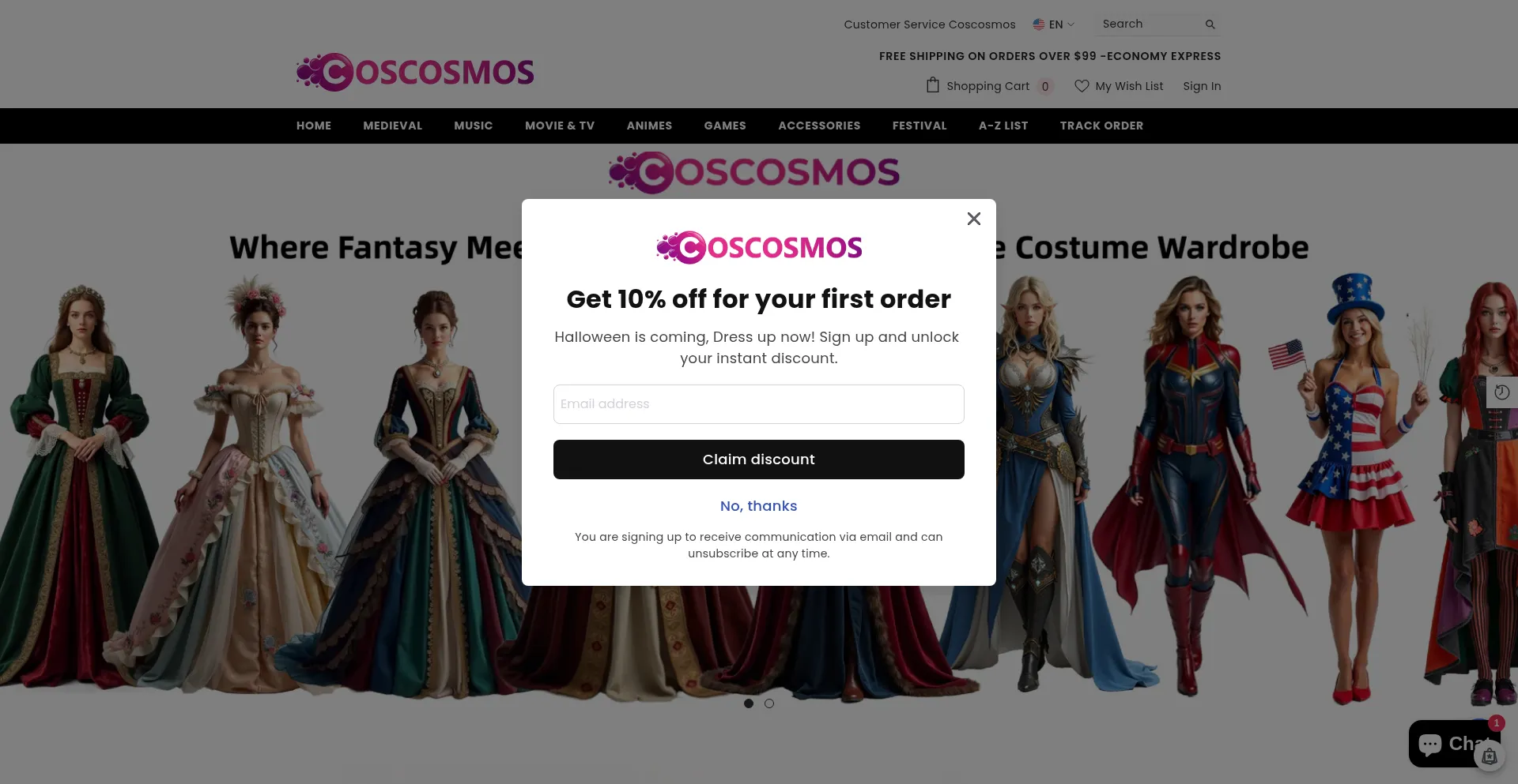 Coscosmos.com Screenshot