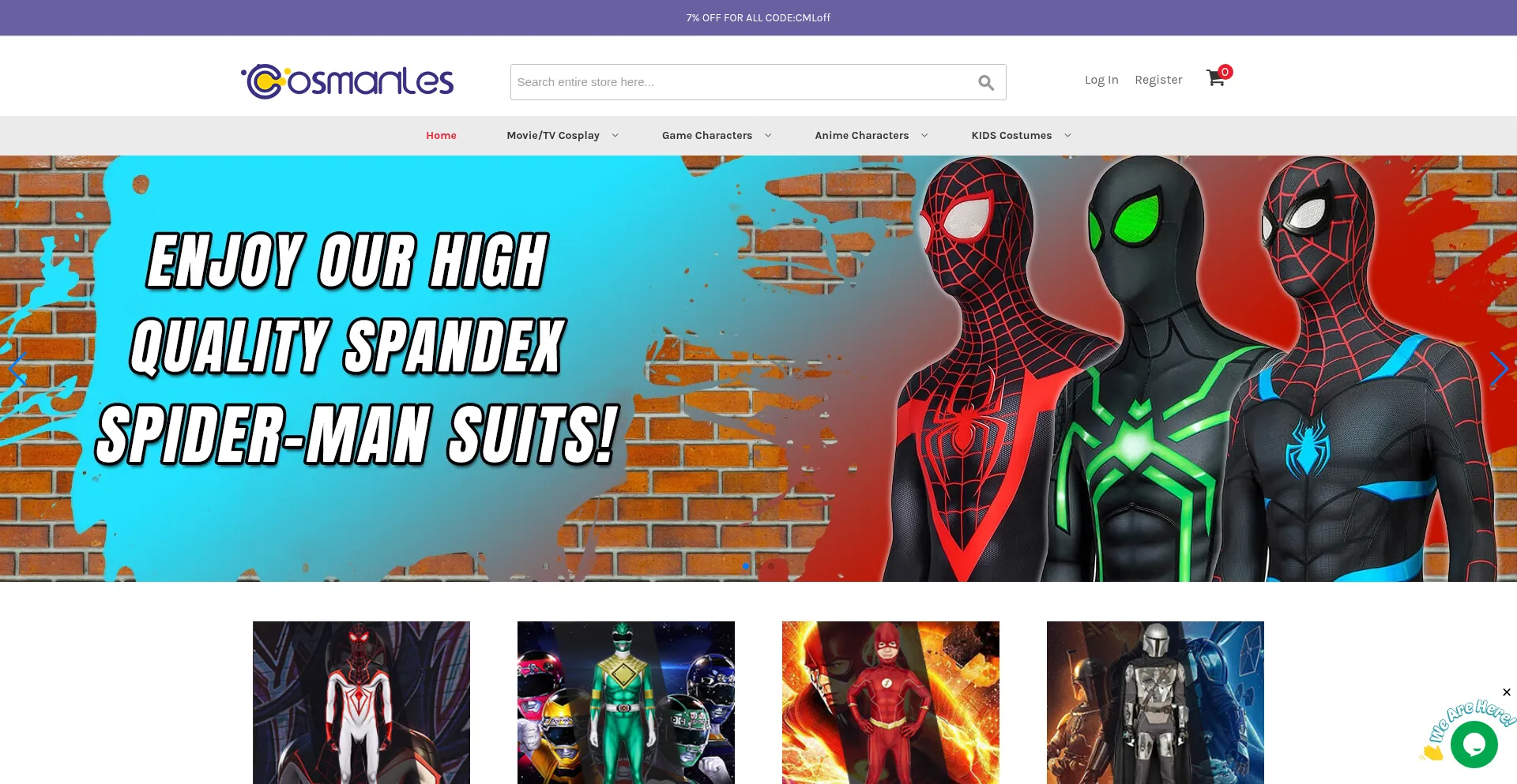 Website screenshot of Cosmanles.com