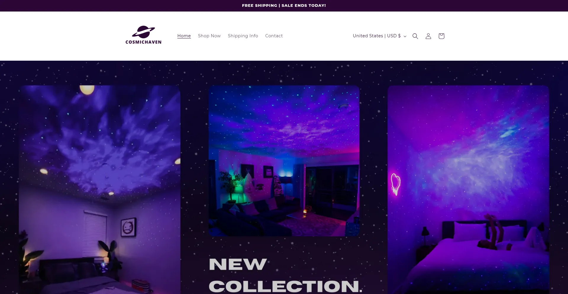 Website screenshot of Cosmichaven.co
