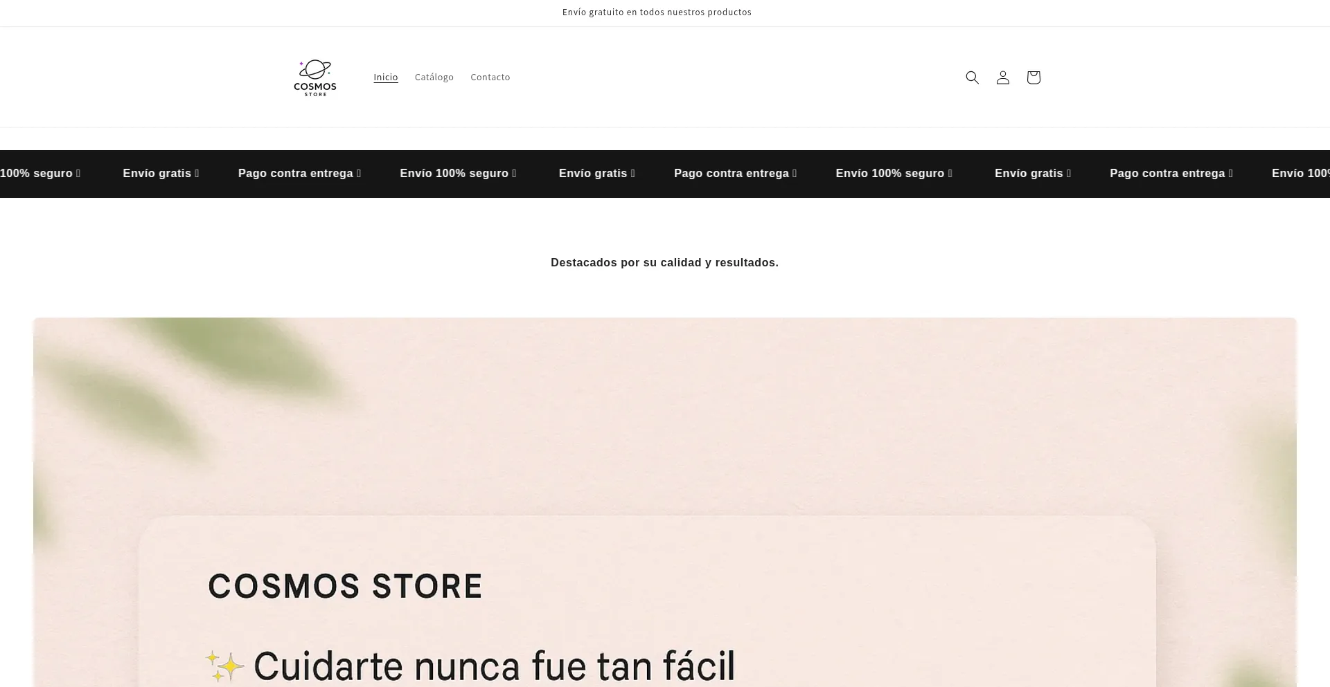 Website screenshot of Cosmoscolombia.store