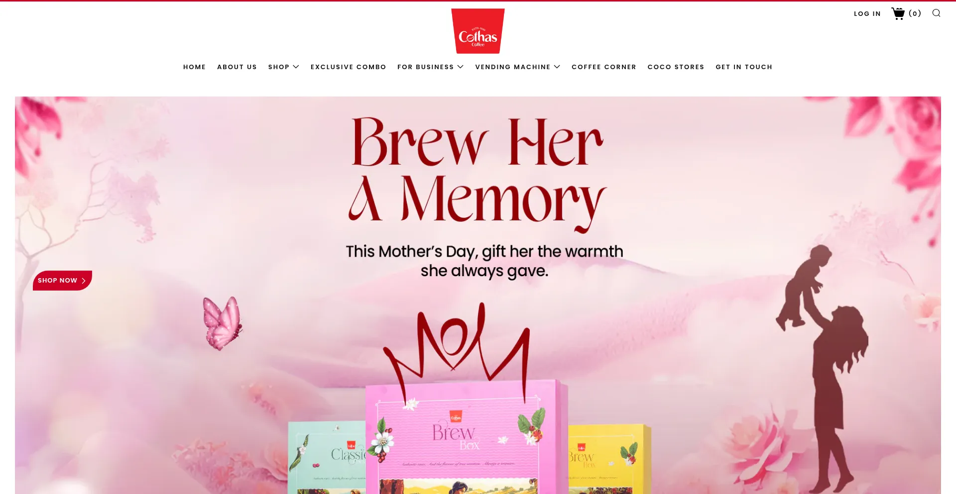 Website screenshot of Cothas.com
