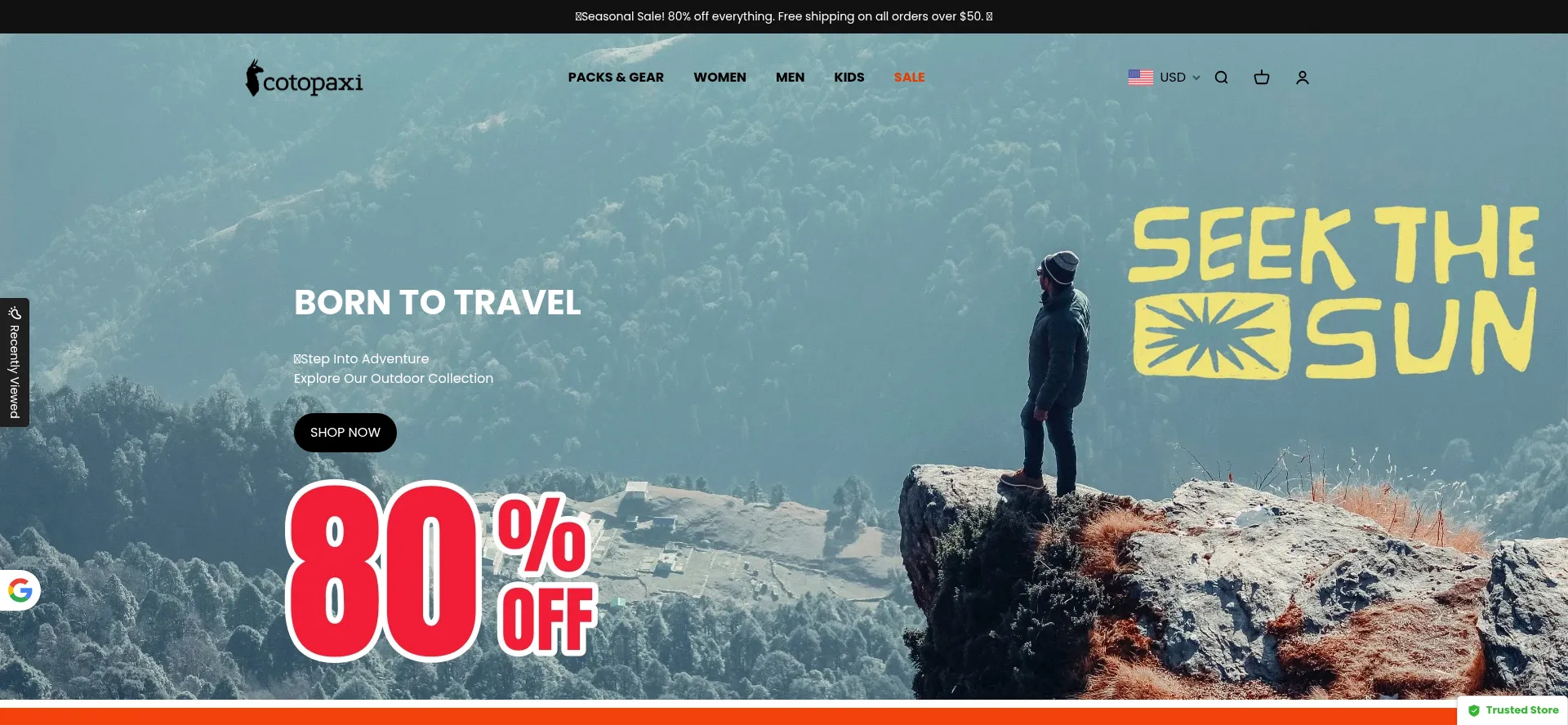 Website screenshot of Cotopaxilink.com