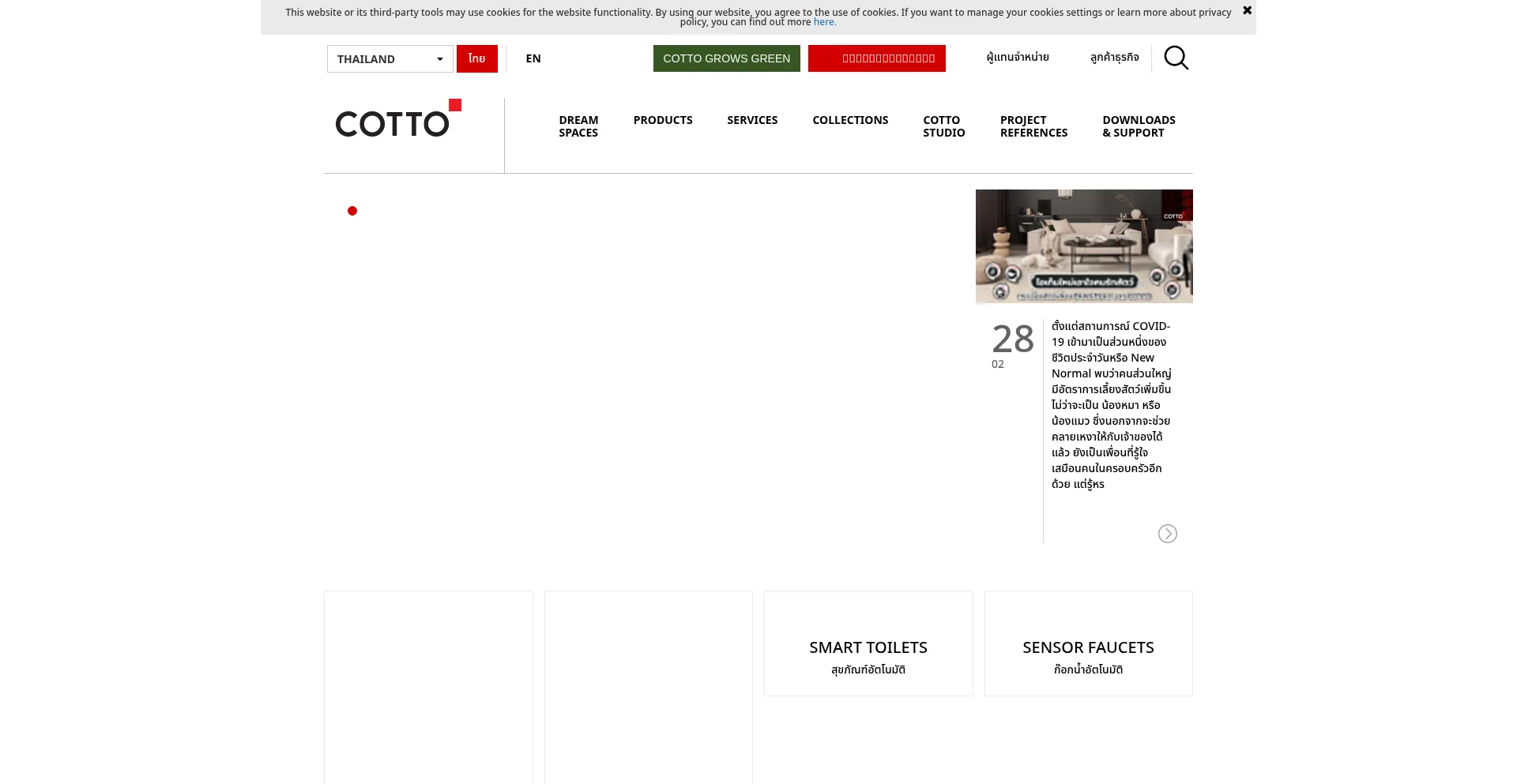 Website screenshot of Cotto.com