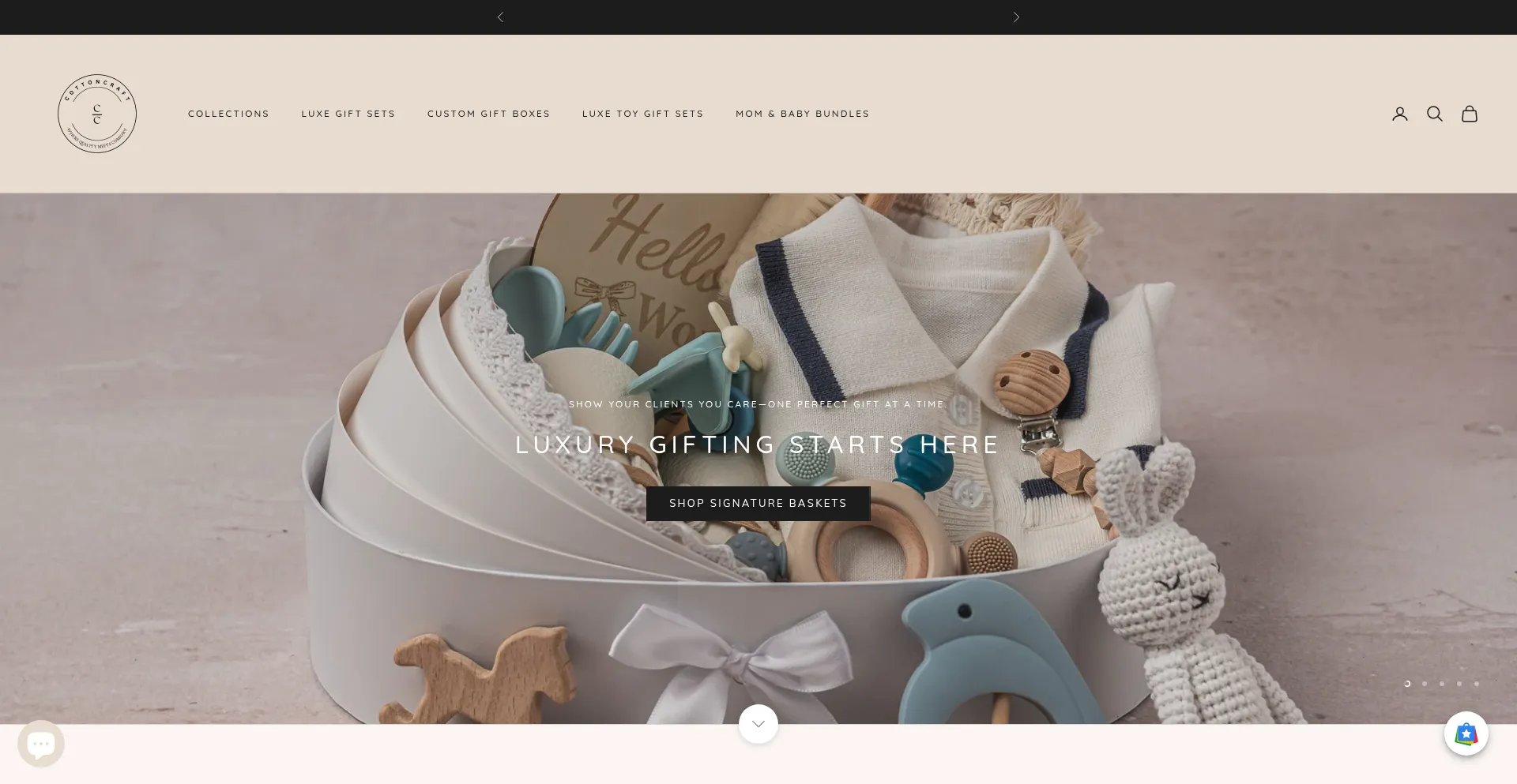 Website screenshot of Cottoncraft.shop