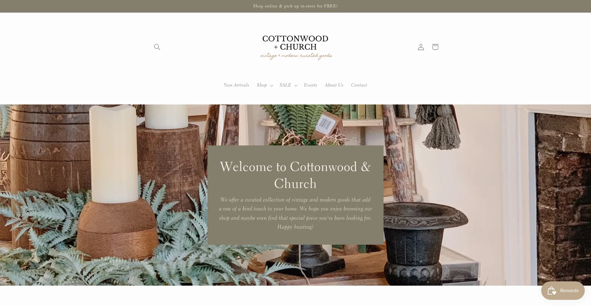 Website screenshot of Cottonwoodandchurch.com