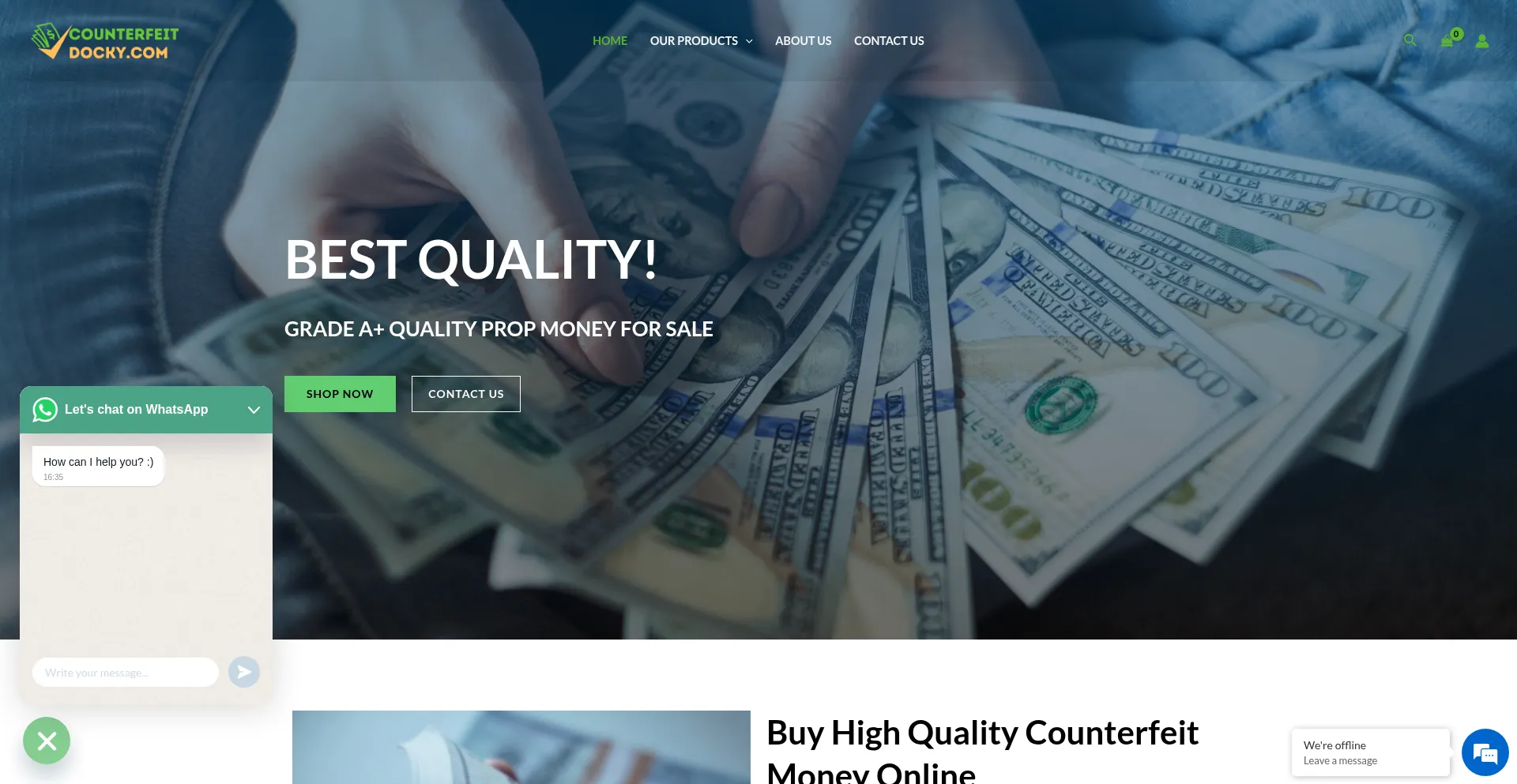 Counterfeitdocky.com Screenshot