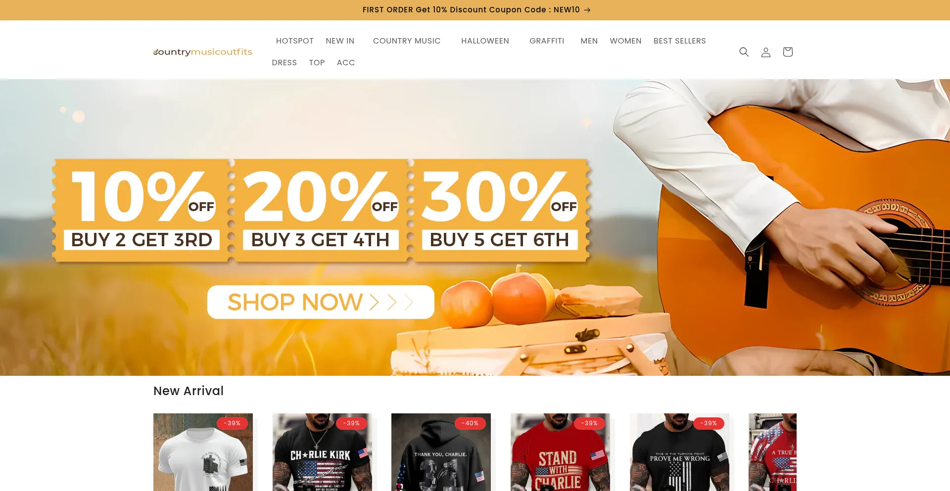 Countrymusicoutfits.com Screenshot