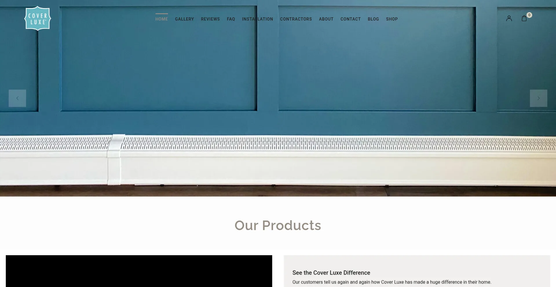 Website screenshot of Cover-luxe.com