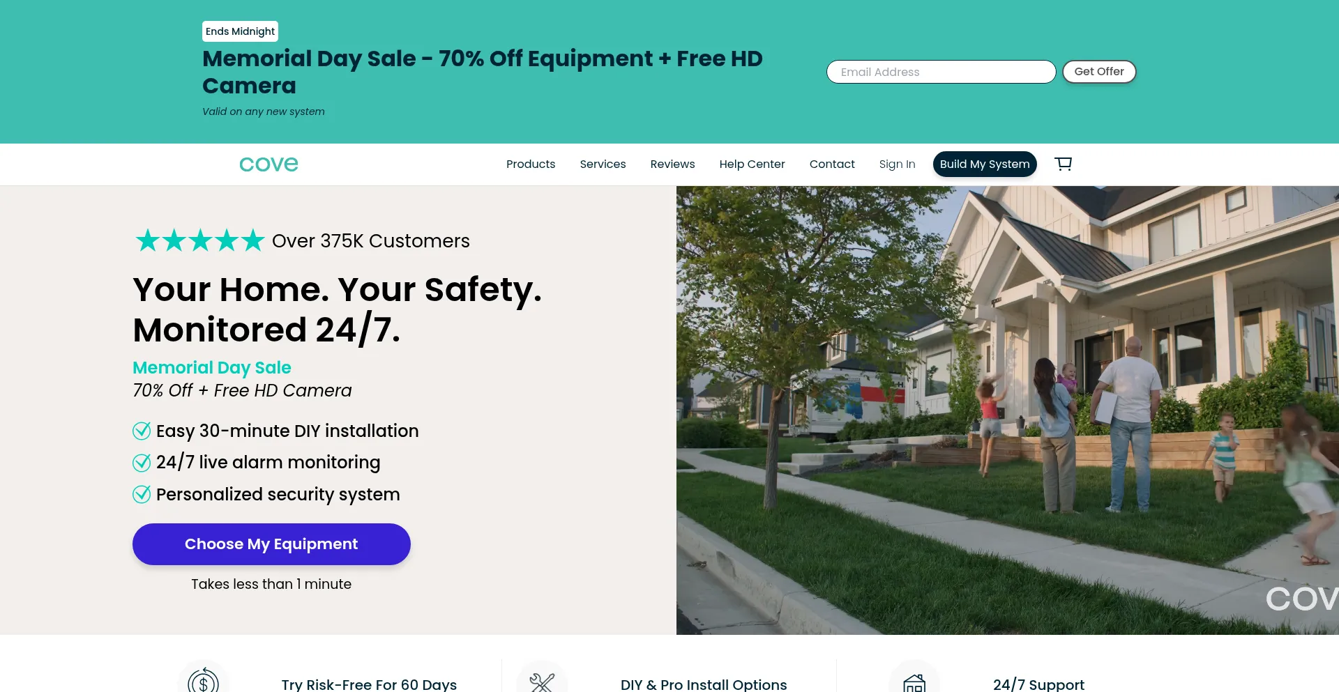 Website screenshot of Covesmart.com