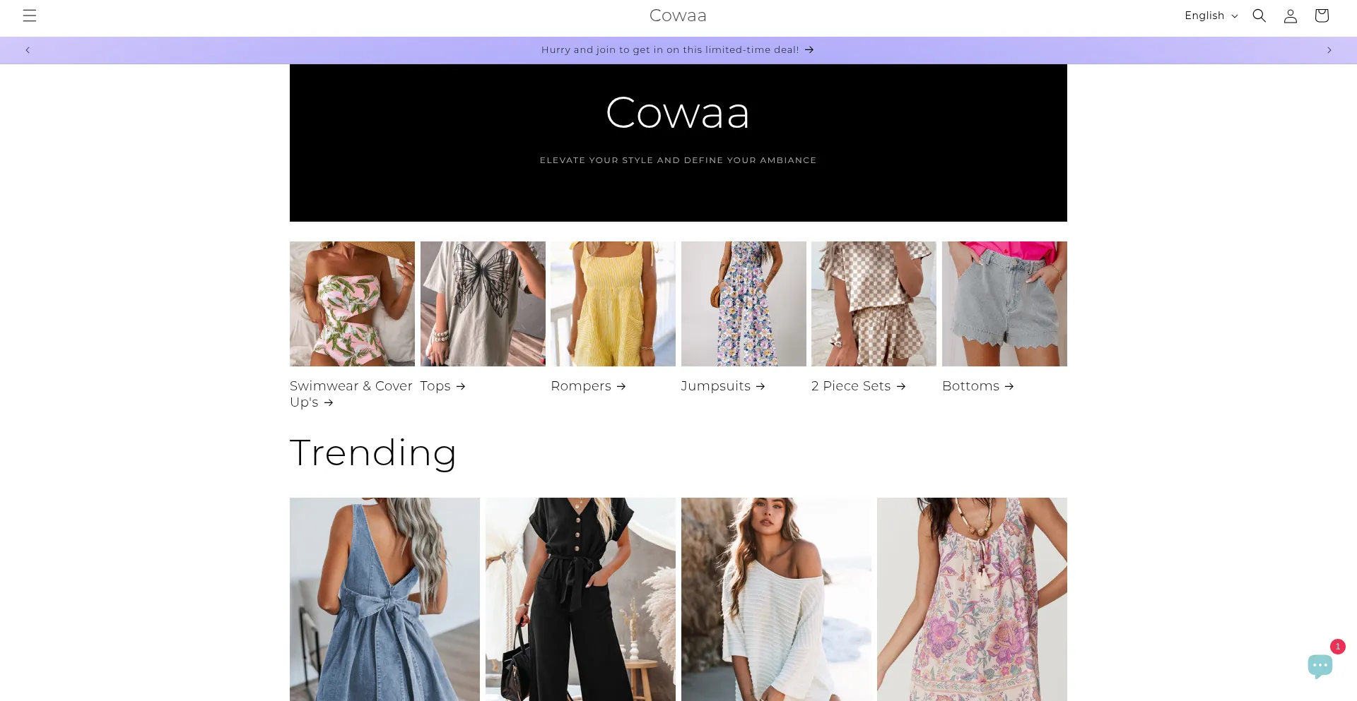 Website screenshot of Cowaa28.com