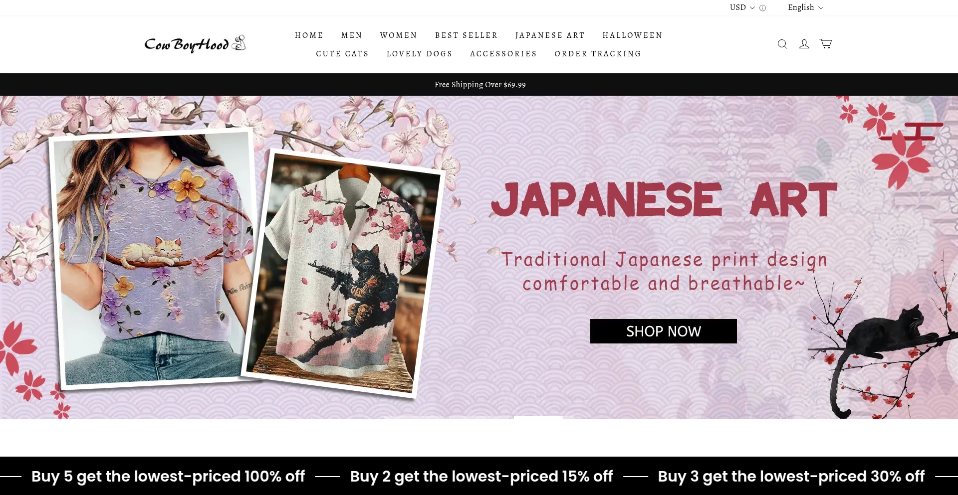 Website screenshot of Cowboyhood.com