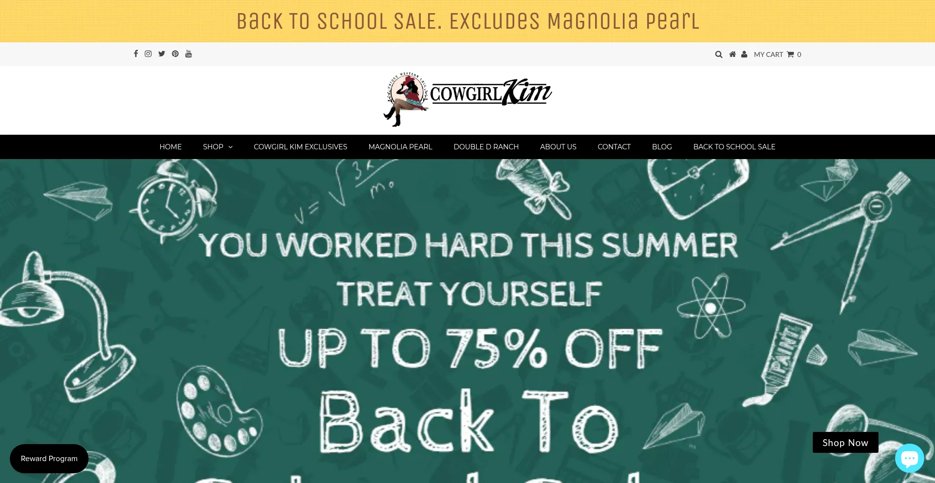 Website screenshot of Cowgirlkim.com