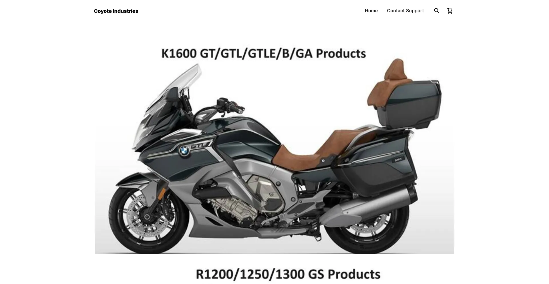 Website screenshot of Coyote-industries.com